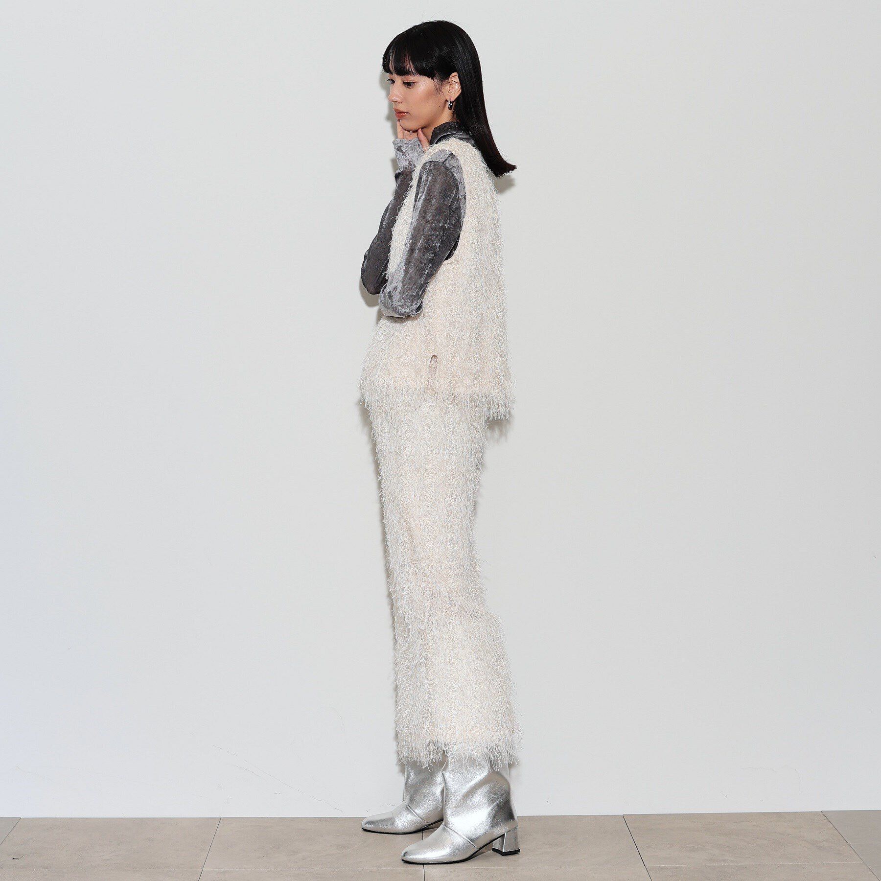 GALLEST「カットシャギーベスト」|ベスト・ジレ|