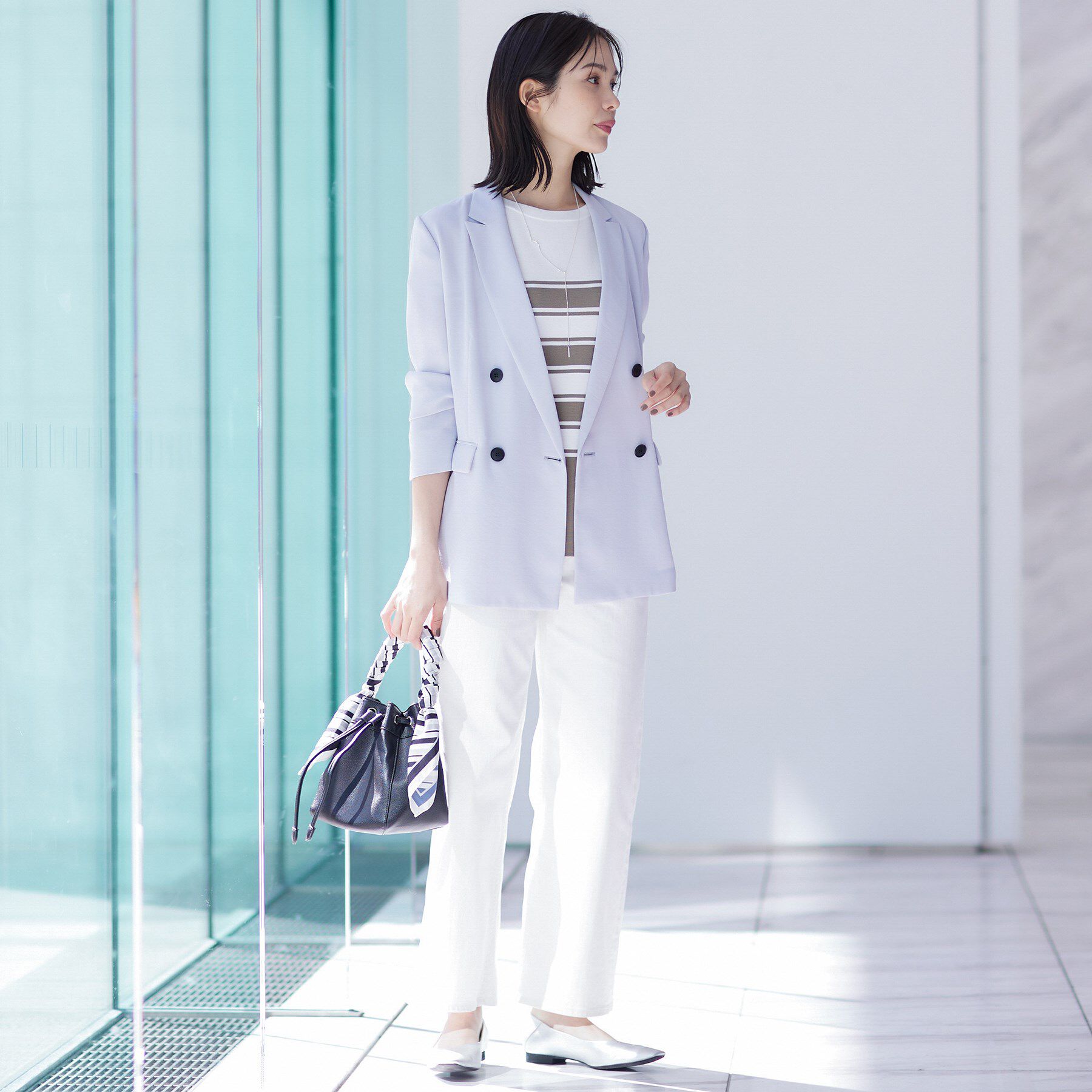 INDIVI「【着る日傘/遮熱/UVケア】ダブルジャケット」|スーツ|