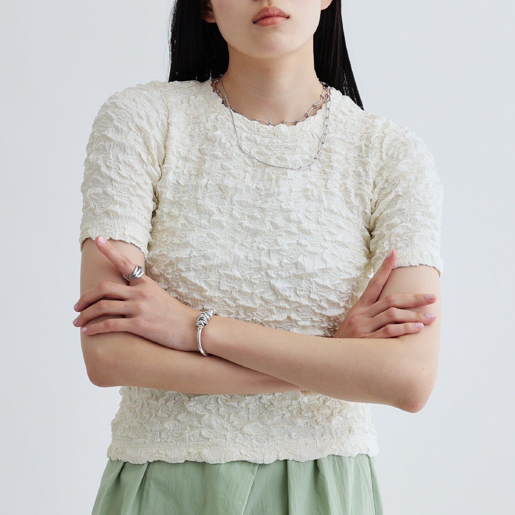 GALLEST「【セットアップ可能】ふくれジャカードトップス」|Tシャツ・カットソー|