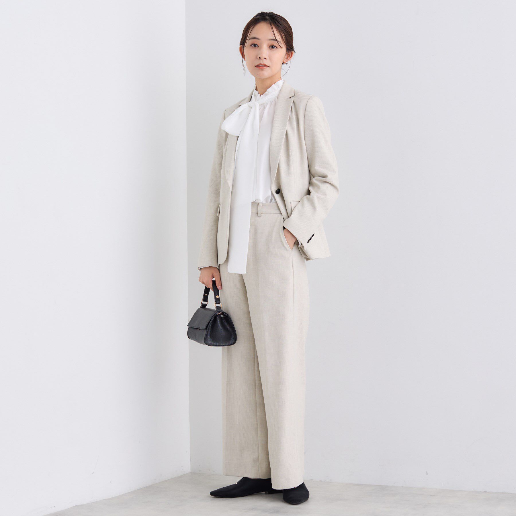 INDIVI「【日本製／通勤スーツ】プレシャスドビー テーラードジャケット」|スーツ|