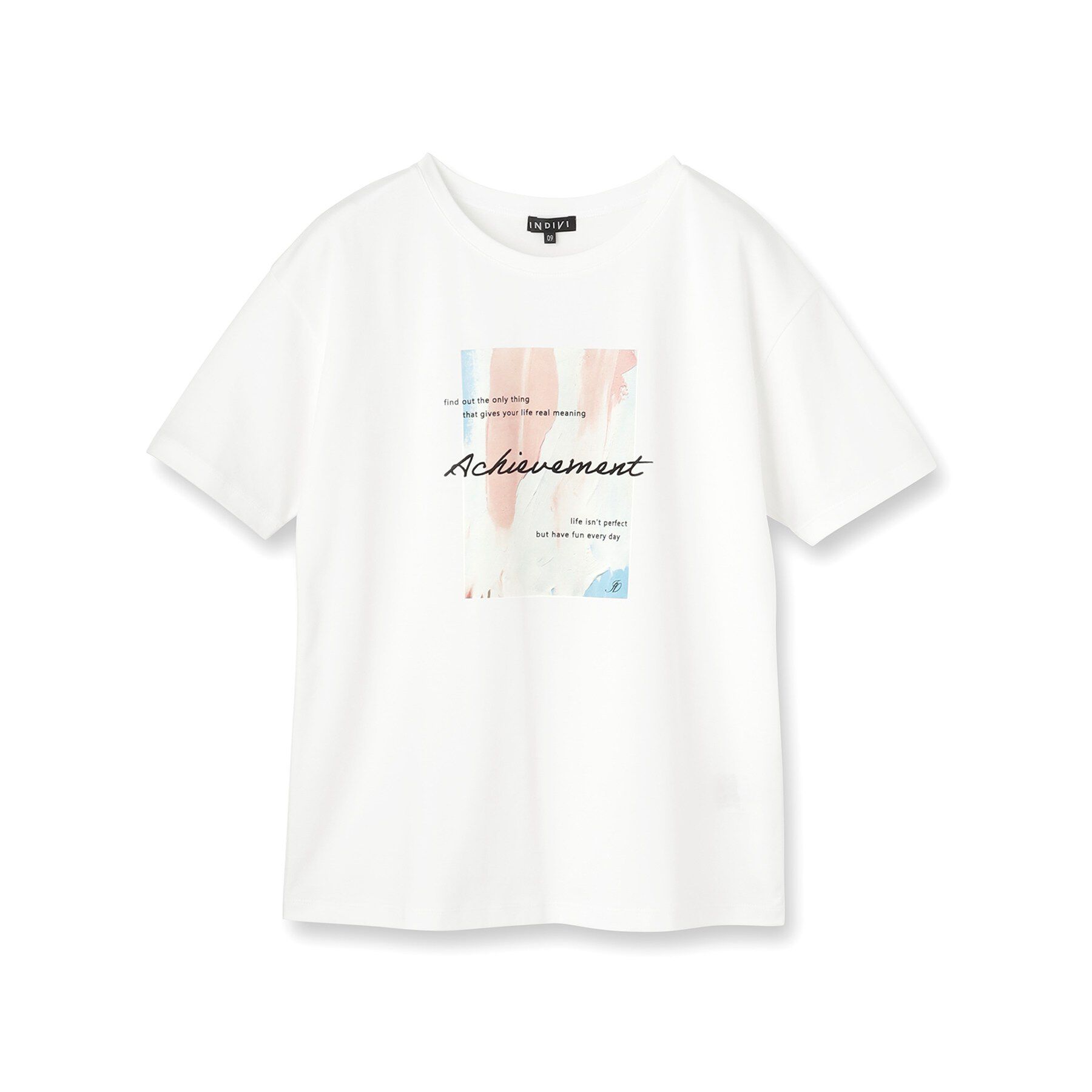 INDIVI「【UVケア／選べるグラフィック】スムースジャージTシャツ」|Tシャツ・カットソー|
