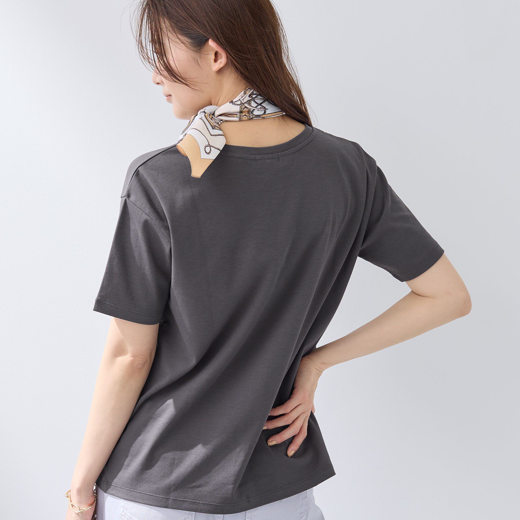 INDIVI「【UVケア／選べるグラフィック】スムースジャージTシャツ」|Tシャツ・カットソー|