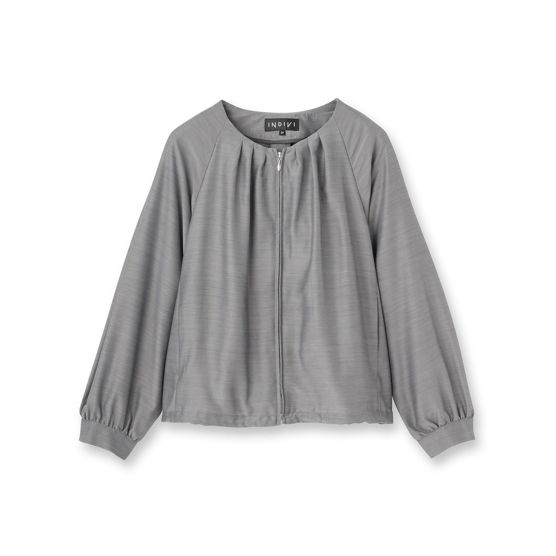 INDIVI「【洗える／大人シアー】エアリー バルーンブルゾン」|ブルゾン・スタジャン|