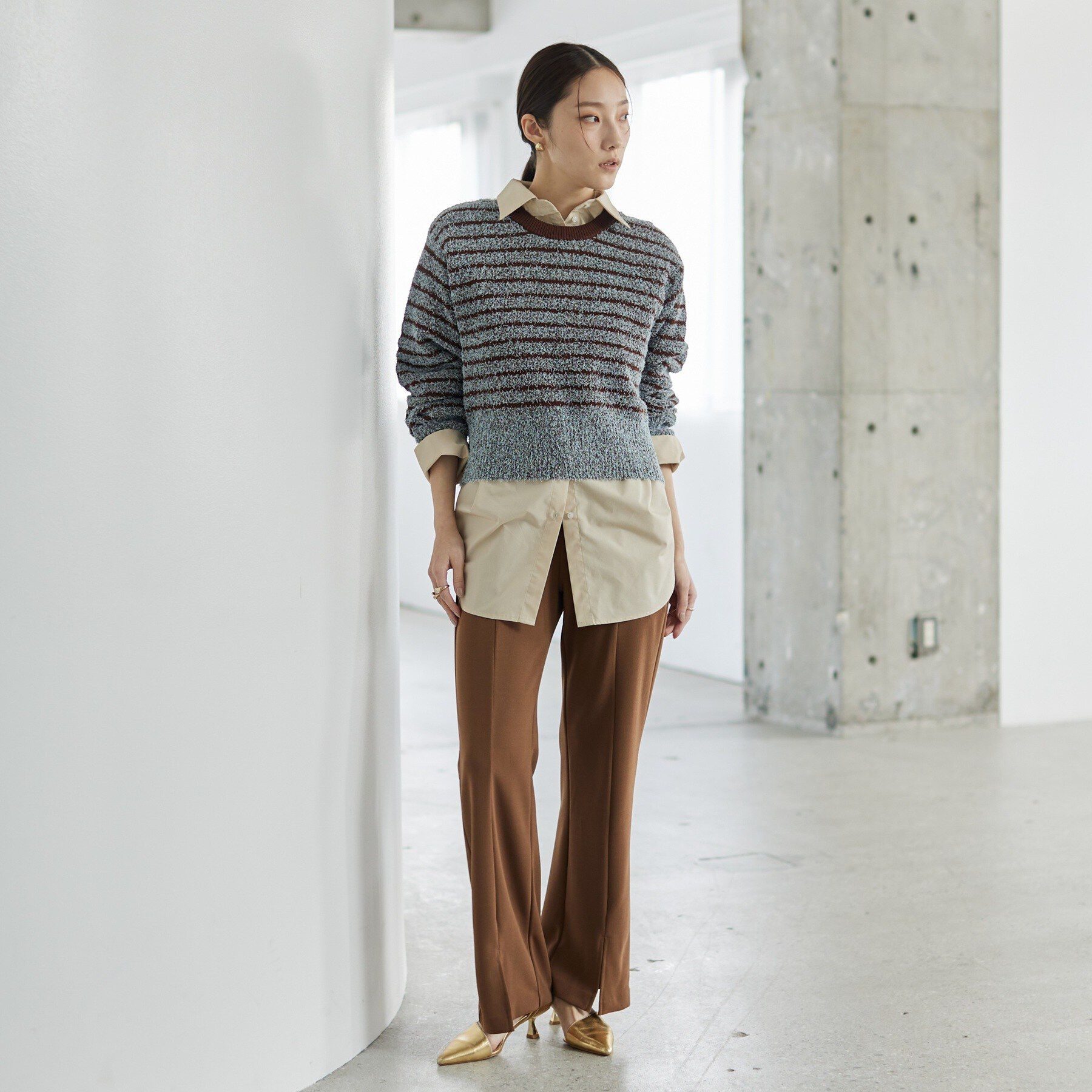 GALLEST「ファンシーヤーンボーダーニット」|ニット・セーター|