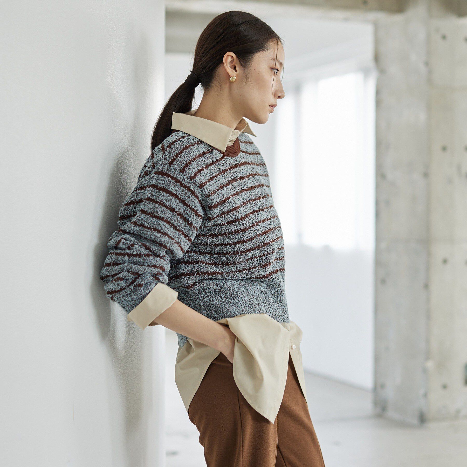 GALLEST「ファンシーヤーンボーダーニット」|ニット・セーター|