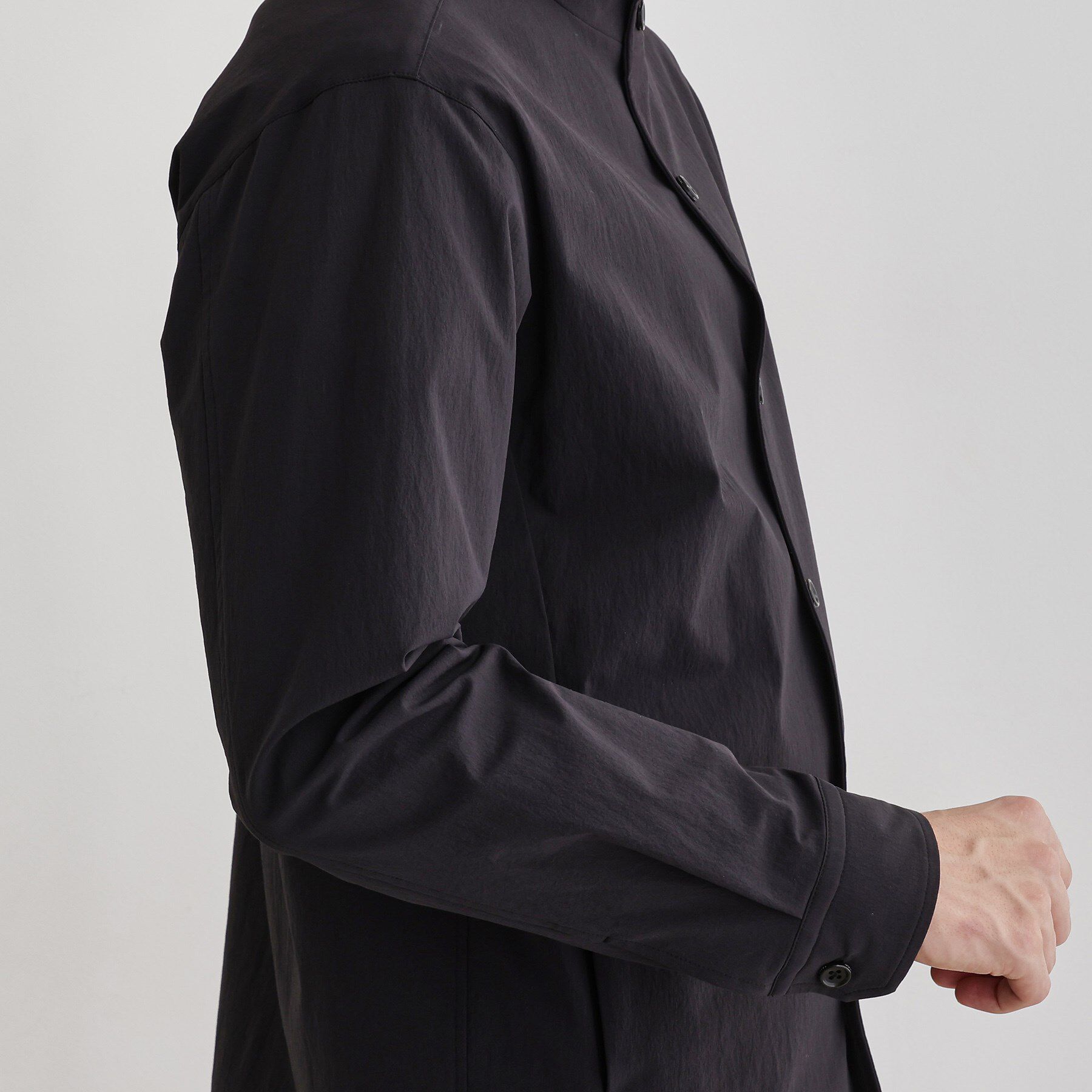 TAKEO KIKUCHI「【3D ナイロン ストレッチ】スタンドカラー シャツブルゾン」|ブルゾン・スタジャン|