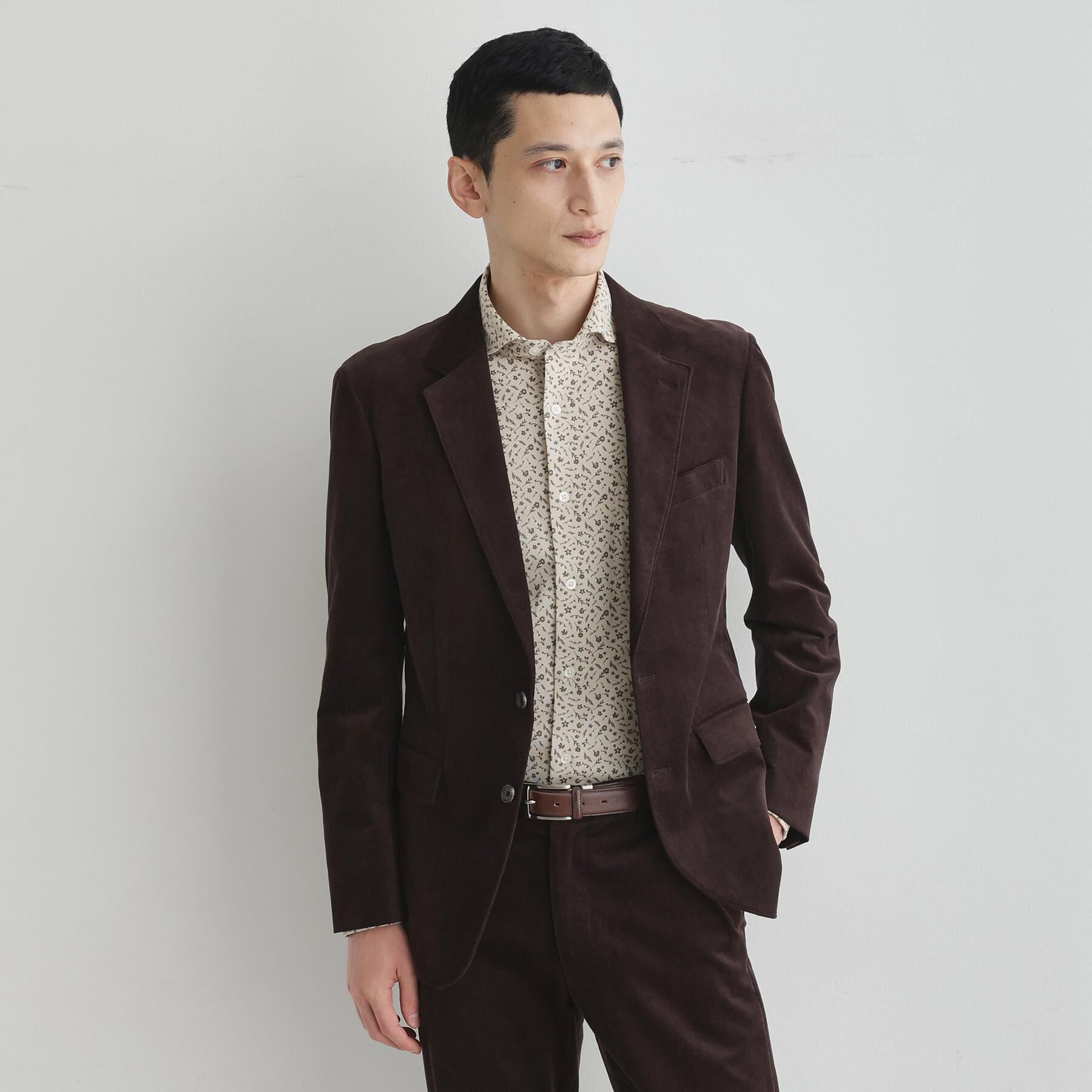 TAKEO KIKUCHI「クールマックス 鹿の子 フラワープリントシャツ」|シャツ・ブラウス|