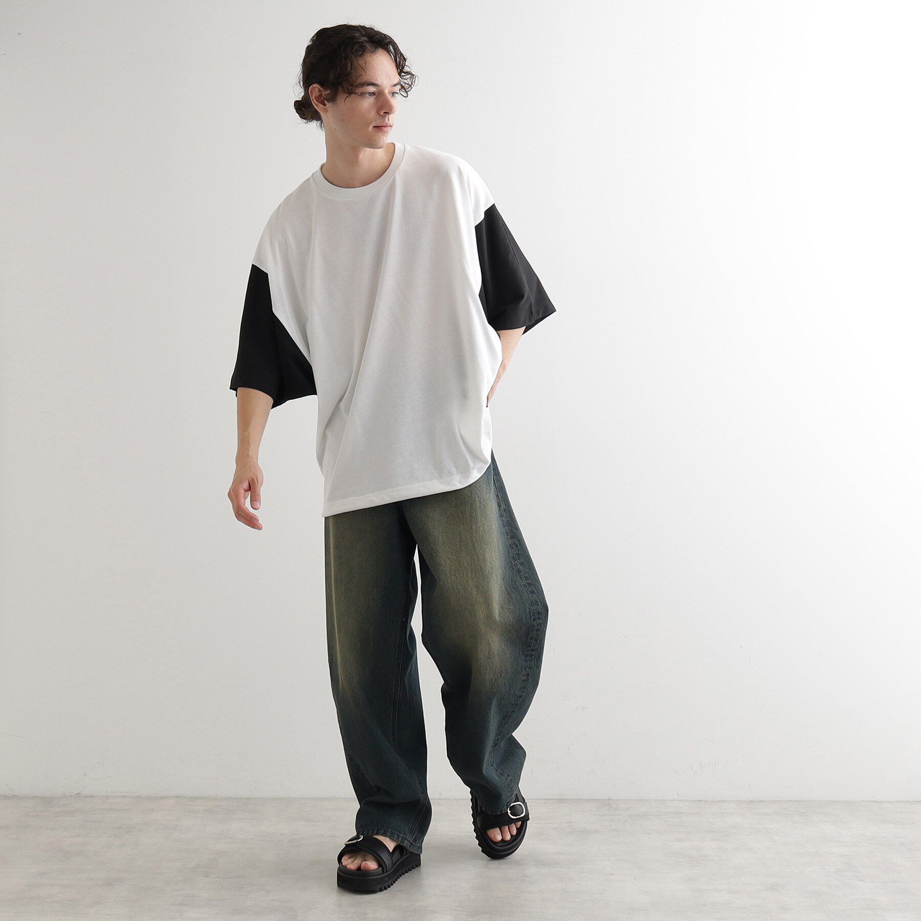 tk.TAKEO KIKUCHI「配色ドルマンカットソー」|Tシャツ・カットソー|