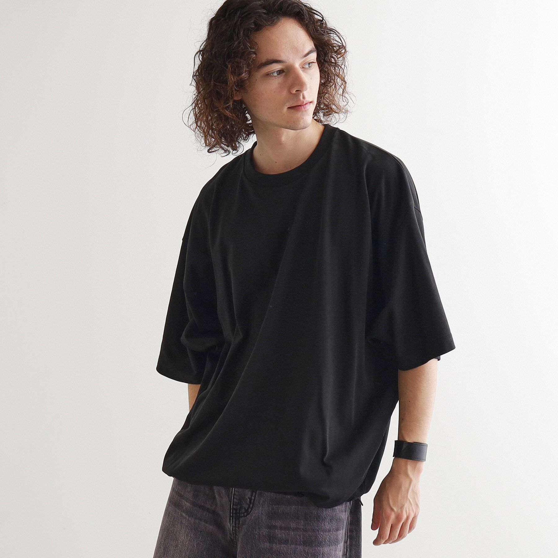 tk.TAKEO KIKUCHI「配色ドルマンカットソー」|Tシャツ・カットソー|ブラック(019)