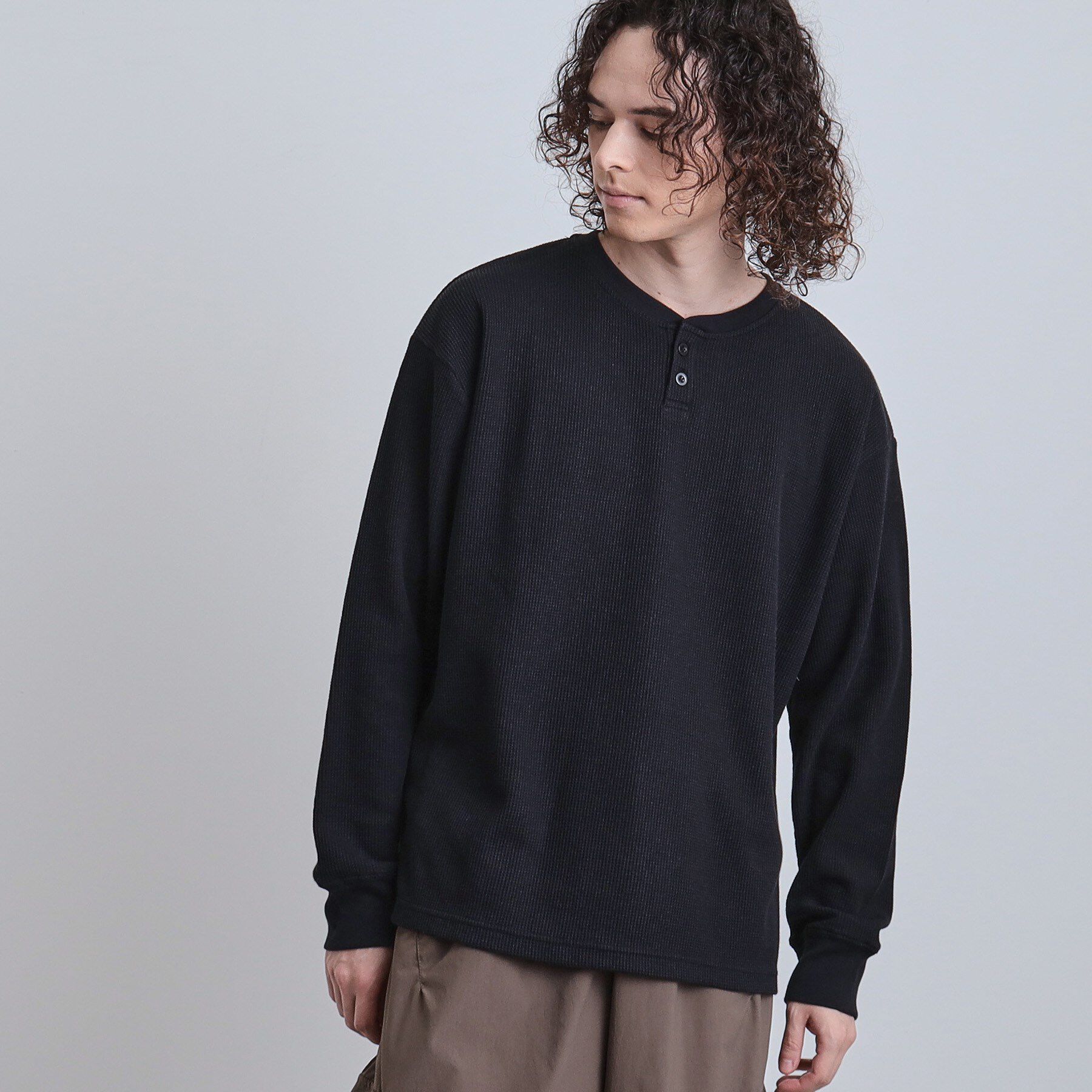 tk.TAKEO KIKUCHI「ワッフルヘンリーカットソー」|Tシャツ・カットソー|