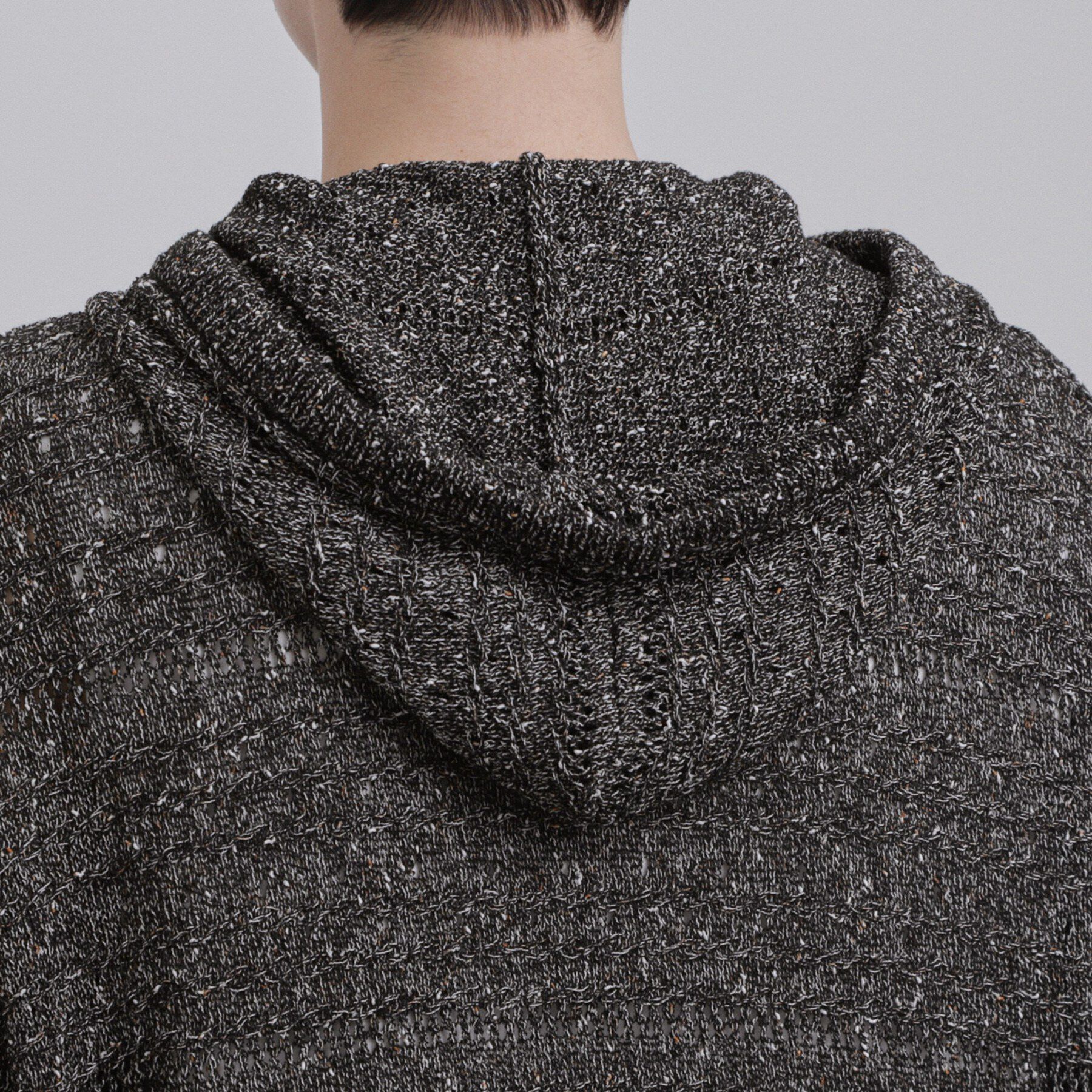 tk.TAKEO KIKUCHI「パターンドメッシュニットパーカー」|ニット・セーター|