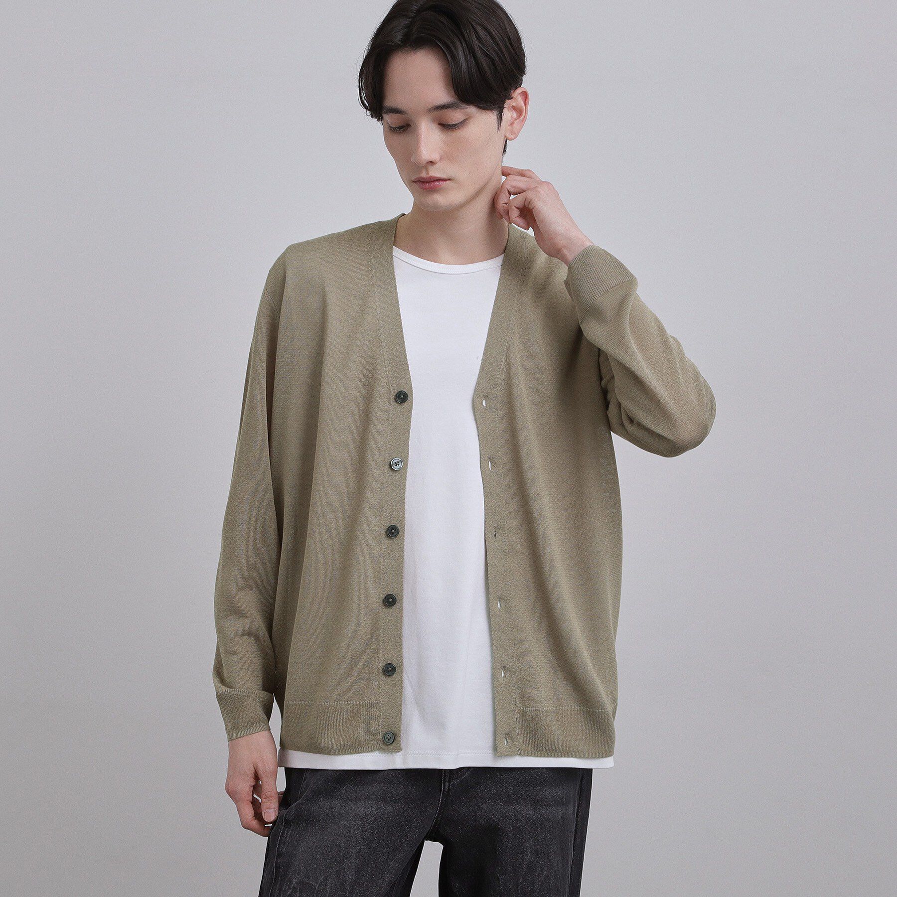 tk.TAKEO KIKUCHI「Vネックニットカーディガン」|カーディガン|