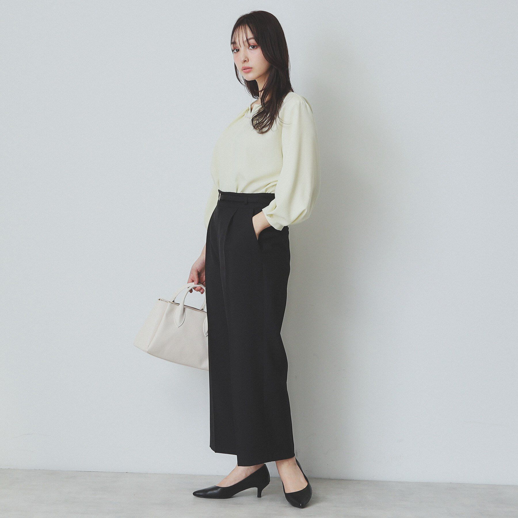 index「ソフトツイルタックワイドパンツ【洗濯機洗い可】」|その他|