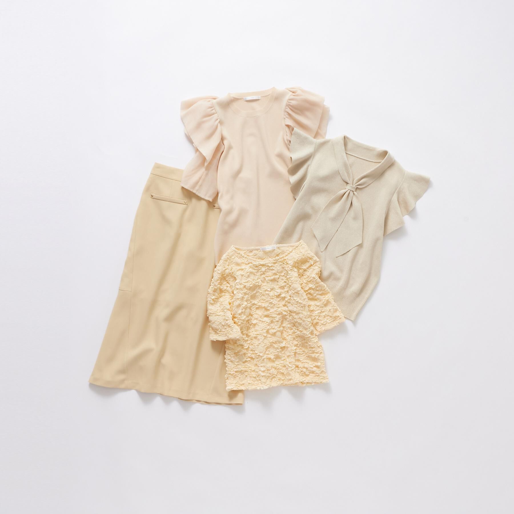 index「リボンスリーブドッキングニット【洗濯機洗い可/抗ピル】」|ニット・セーター|