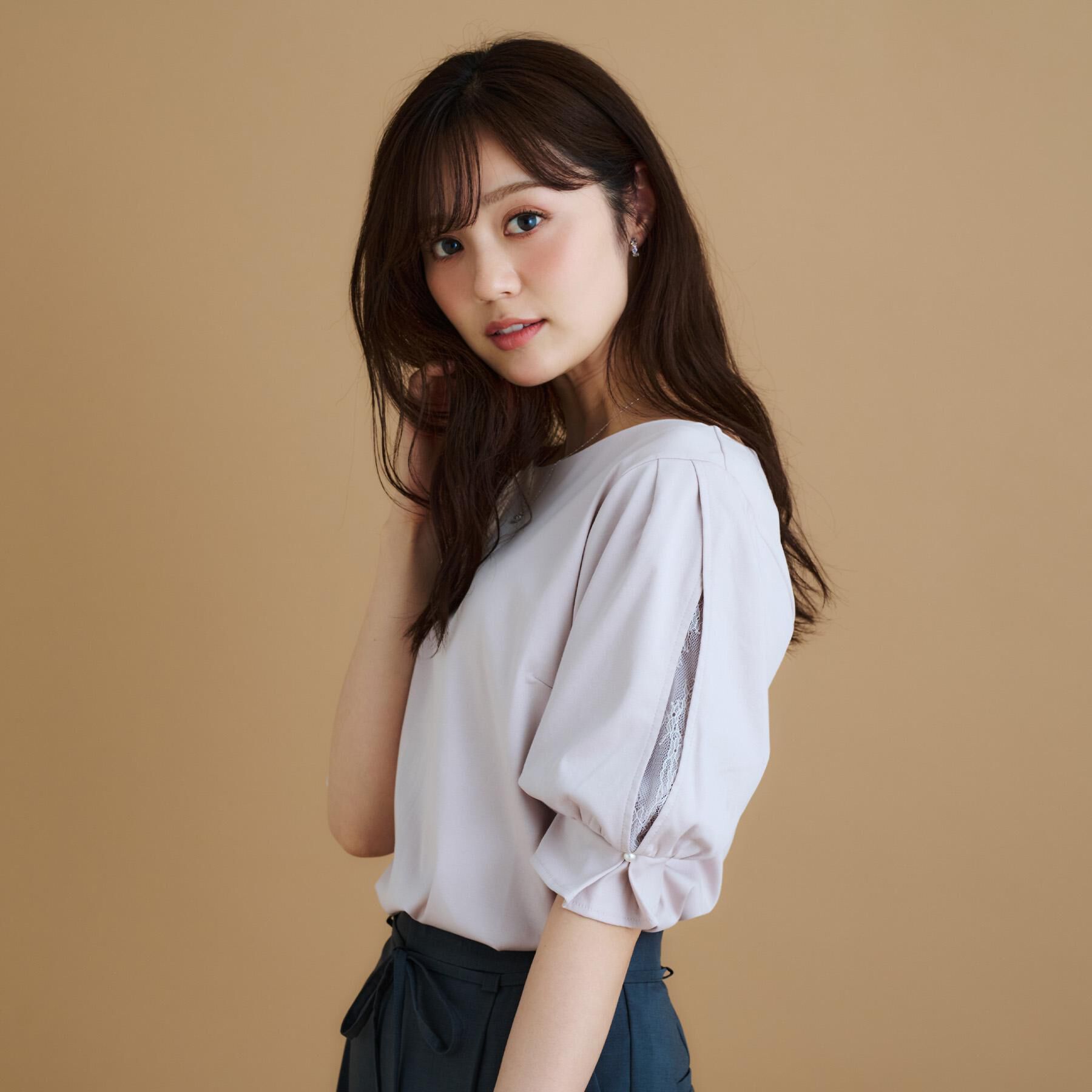 index「レースドッキングスリーブトップス【洗濯機洗い可/UVケア】」|Tシャツ・カットソー|