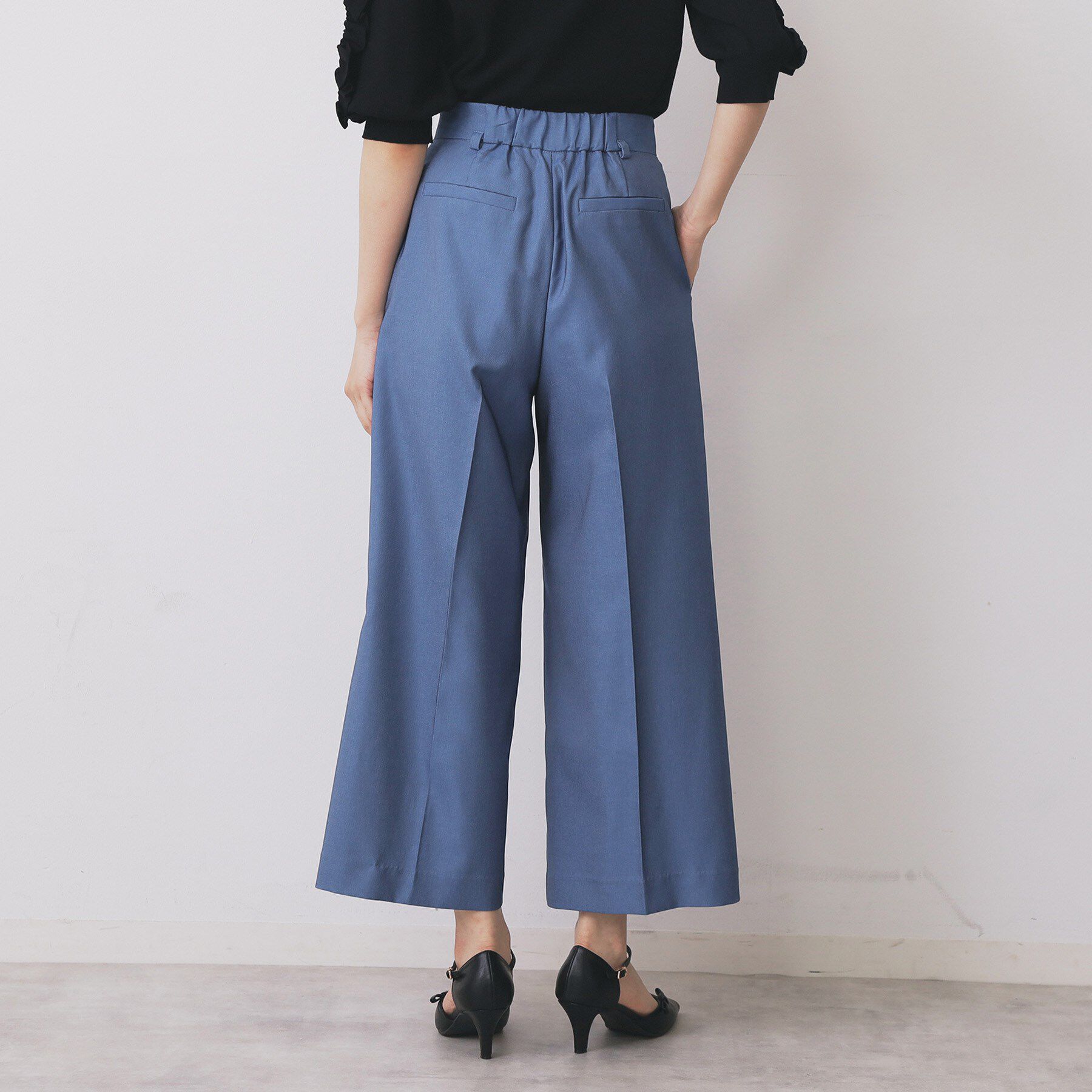 index「ベルト付きストレッチワイドパンツ【洗濯機洗い可】」|その他|
