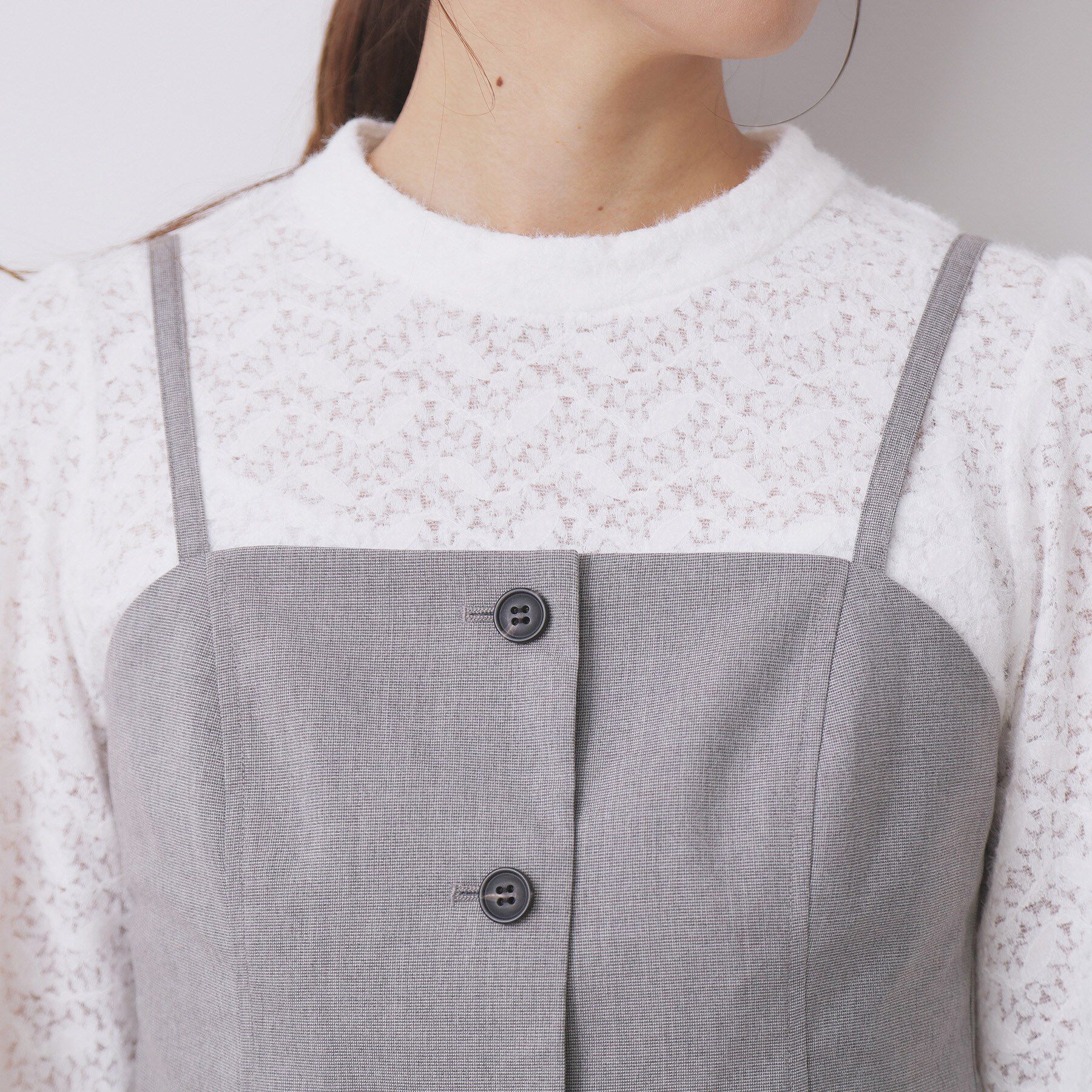 index「ウールライクストレッチキャミビスチェ/セットアップ対応【洗濯機OK】」|キャミソール|