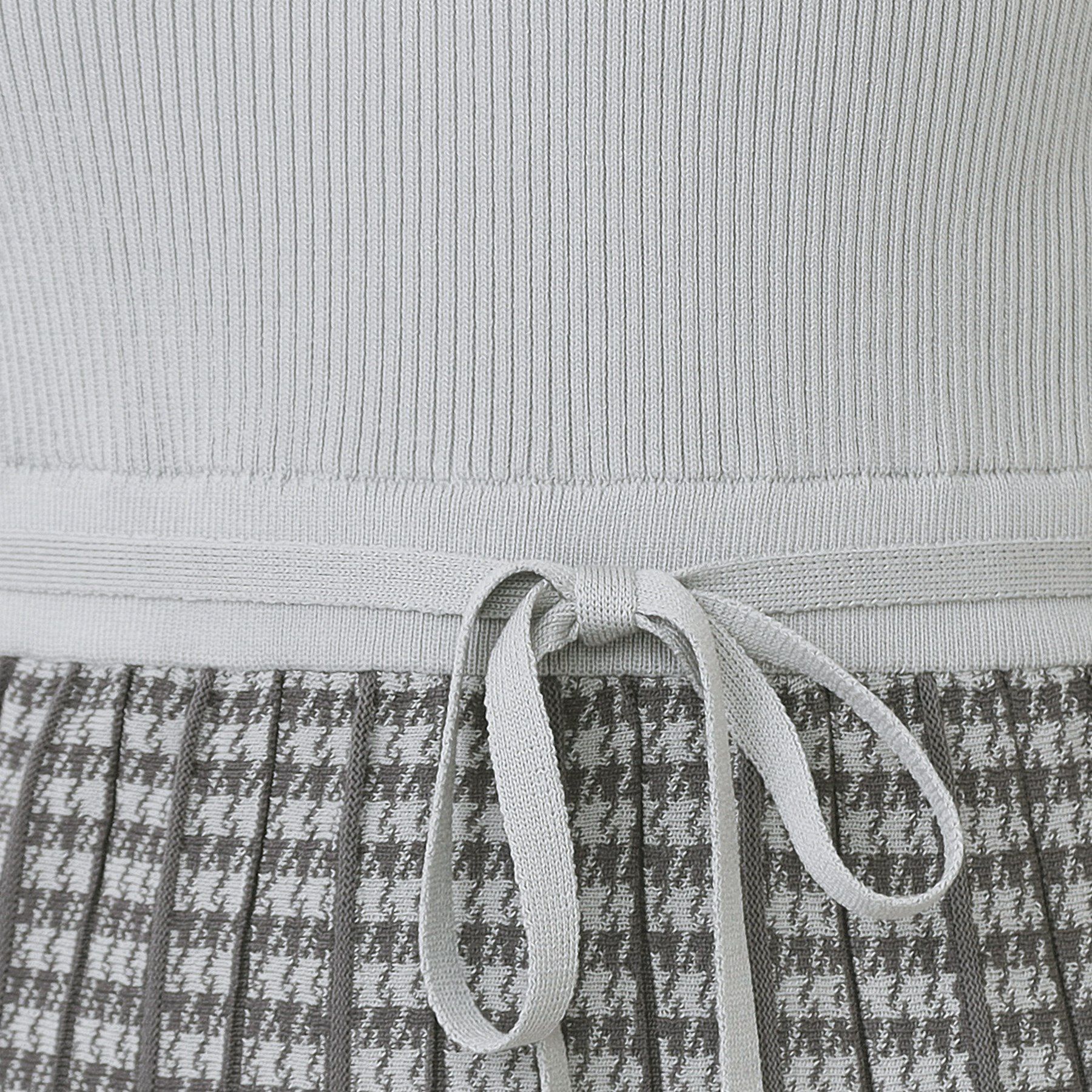 index「千鳥チェックバイカラーニットワンピース【洗濯機OK/抗ピル】」|ワンピース|