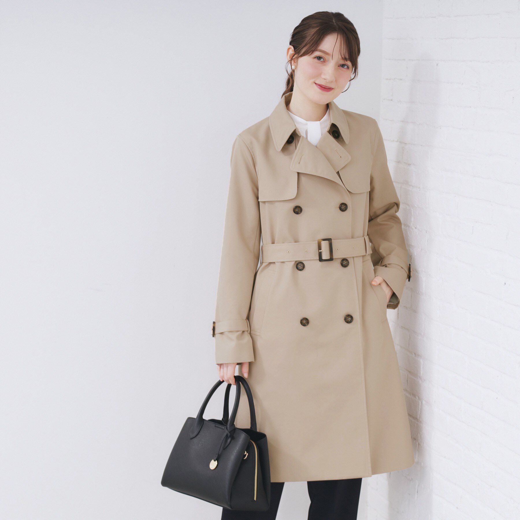index「撥水トレンチコート【洗濯機OK/花粉対応】《XS～3L》」|トレンチコート|