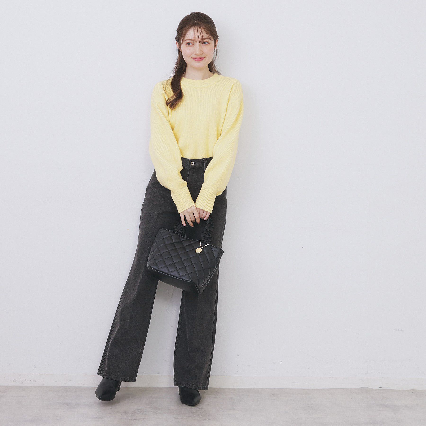 index「モックネックボクシーラメニット【洗濯機OK】《7col》」|ニット・セーター|