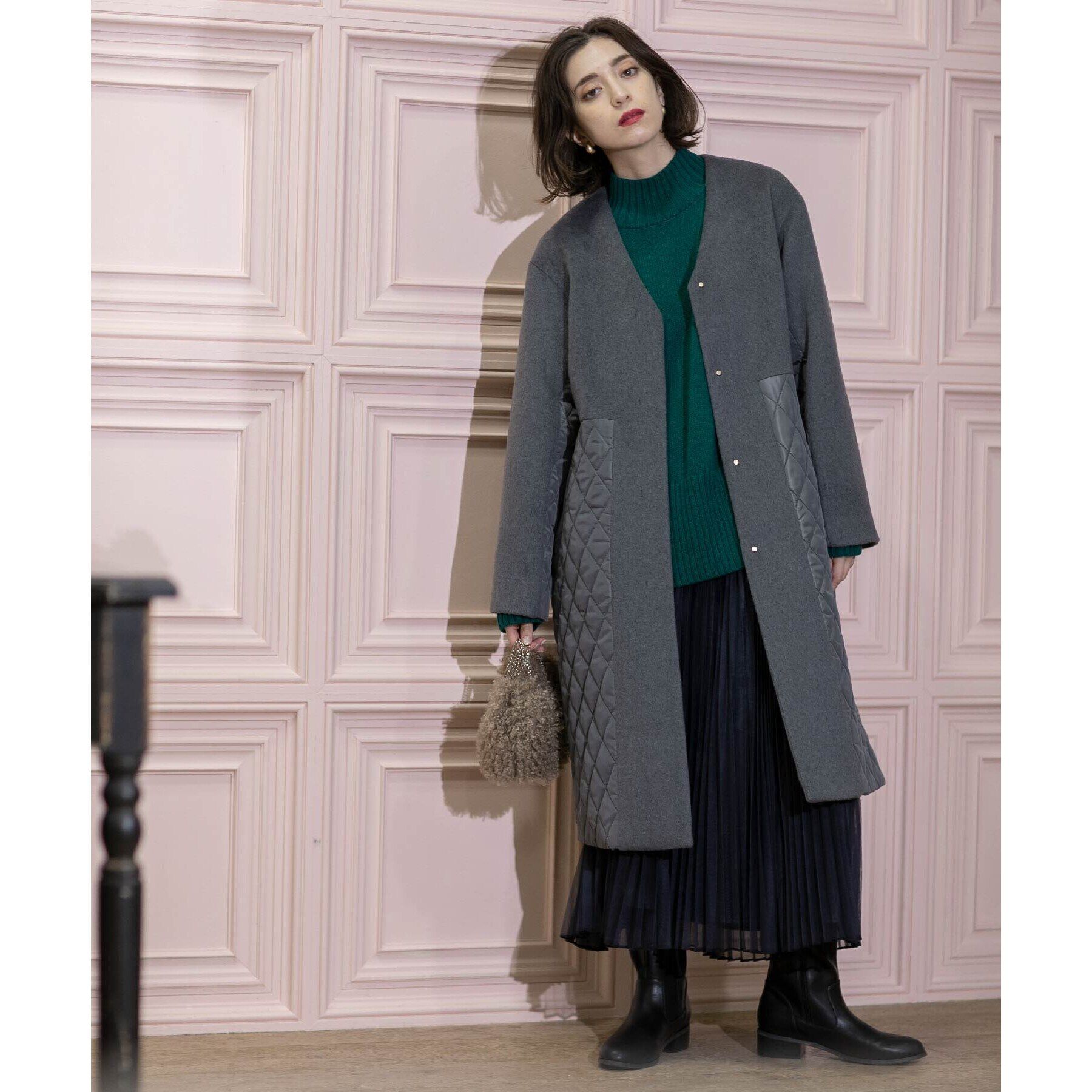 OPAQUE.CLIP「《通勤対応》チュールプリーツフレアスカート【洗濯機洗い可】」|スカート|