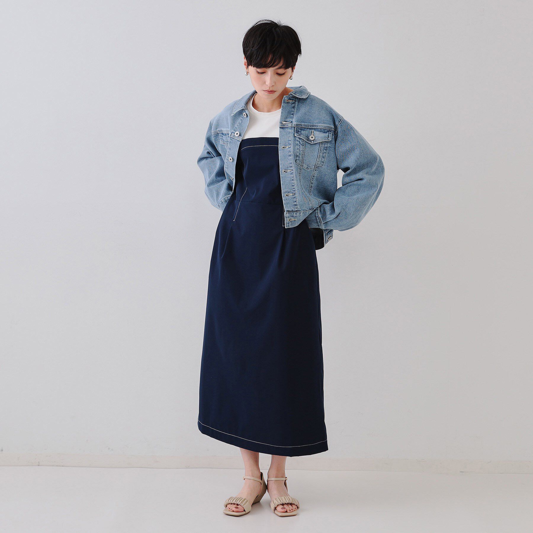 OPAQUE.CLIP「ギャザーフリルベルトウェッジソールサンダル」|サンダル|