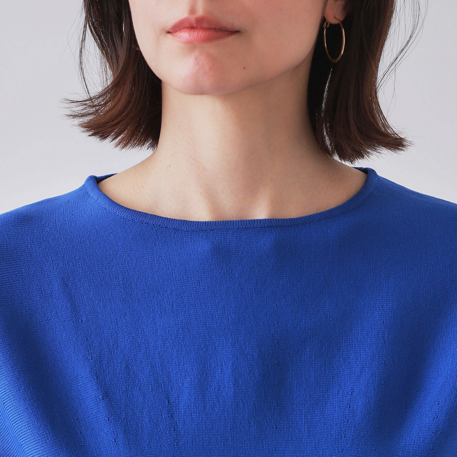 OPAQUE.CLIP「ランタンスリーブペプラムデザインニット【洗濯機洗い可/抗ピル】」|ニット・セーター|