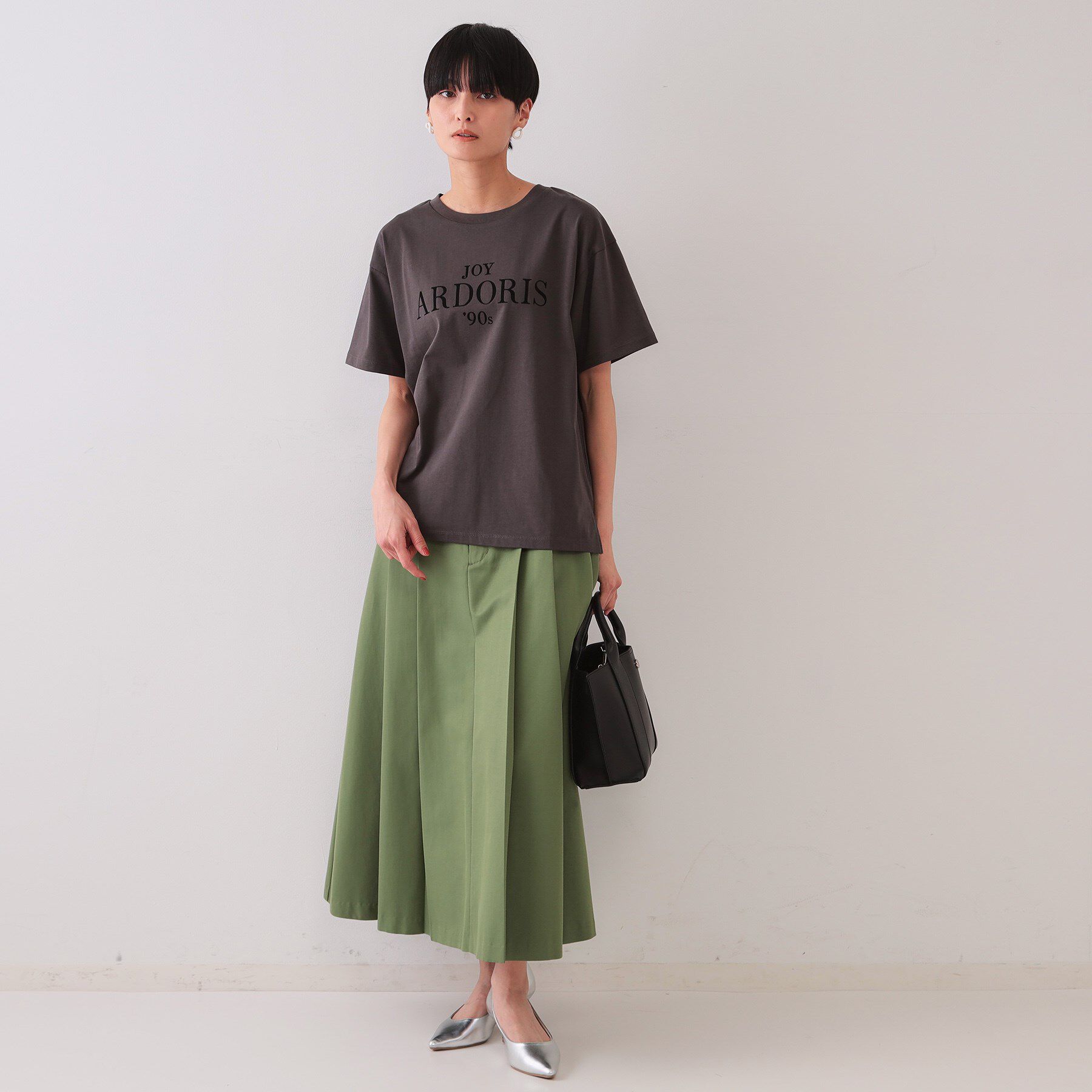 OPAQUE.CLIP「フロッキーロゴTシャツ【洗濯機洗い可】」|Tシャツ・カットソー|