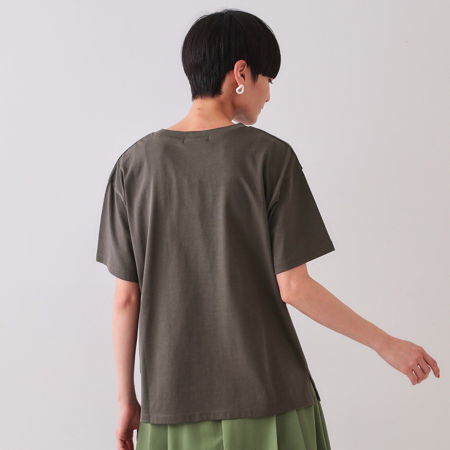 OPAQUE.CLIP「フロッキーロゴTシャツ【洗濯機洗い可】」|Tシャツ・カットソー|