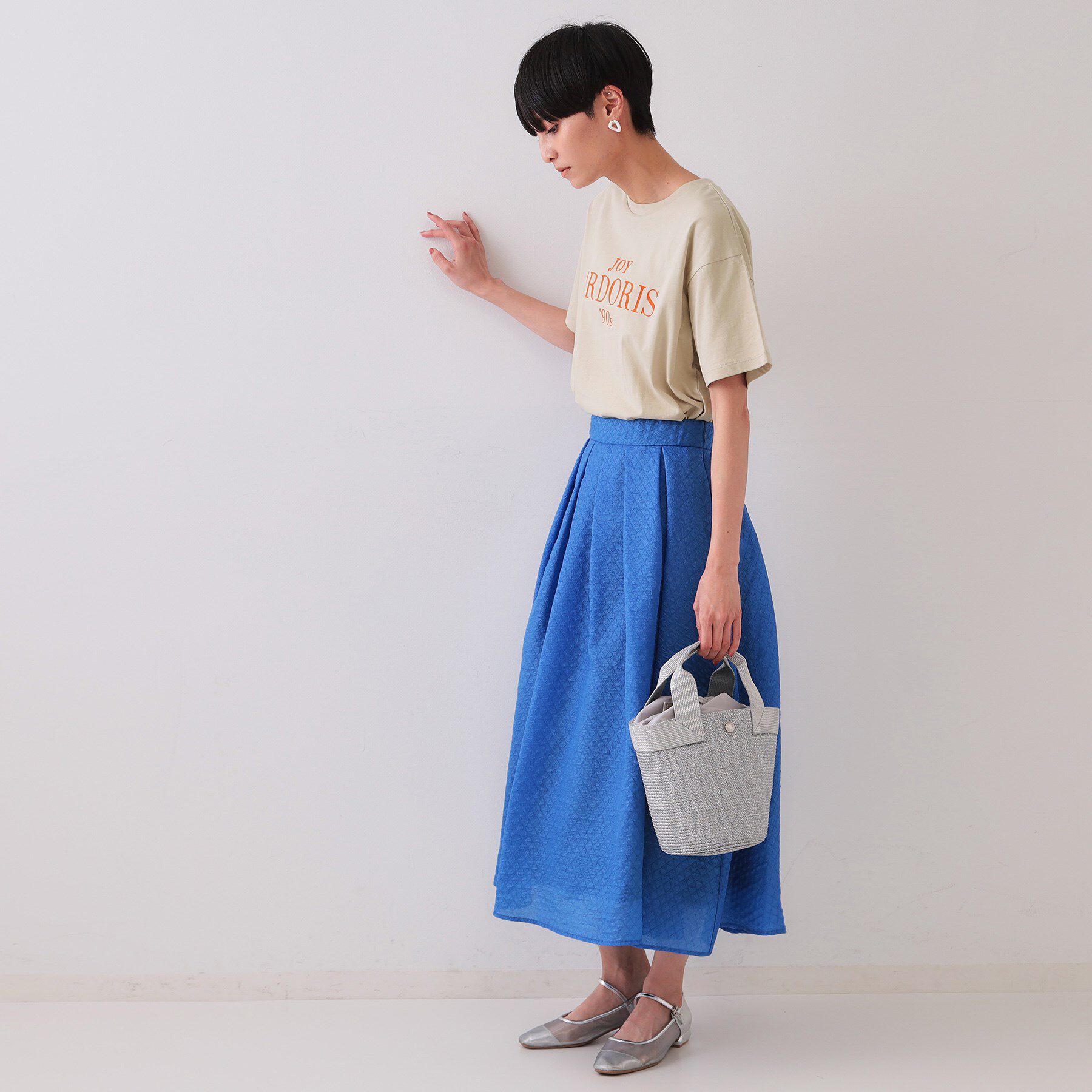 OPAQUE.CLIP「フロッキーロゴTシャツ【洗濯機洗い可】」|Tシャツ・カットソー|