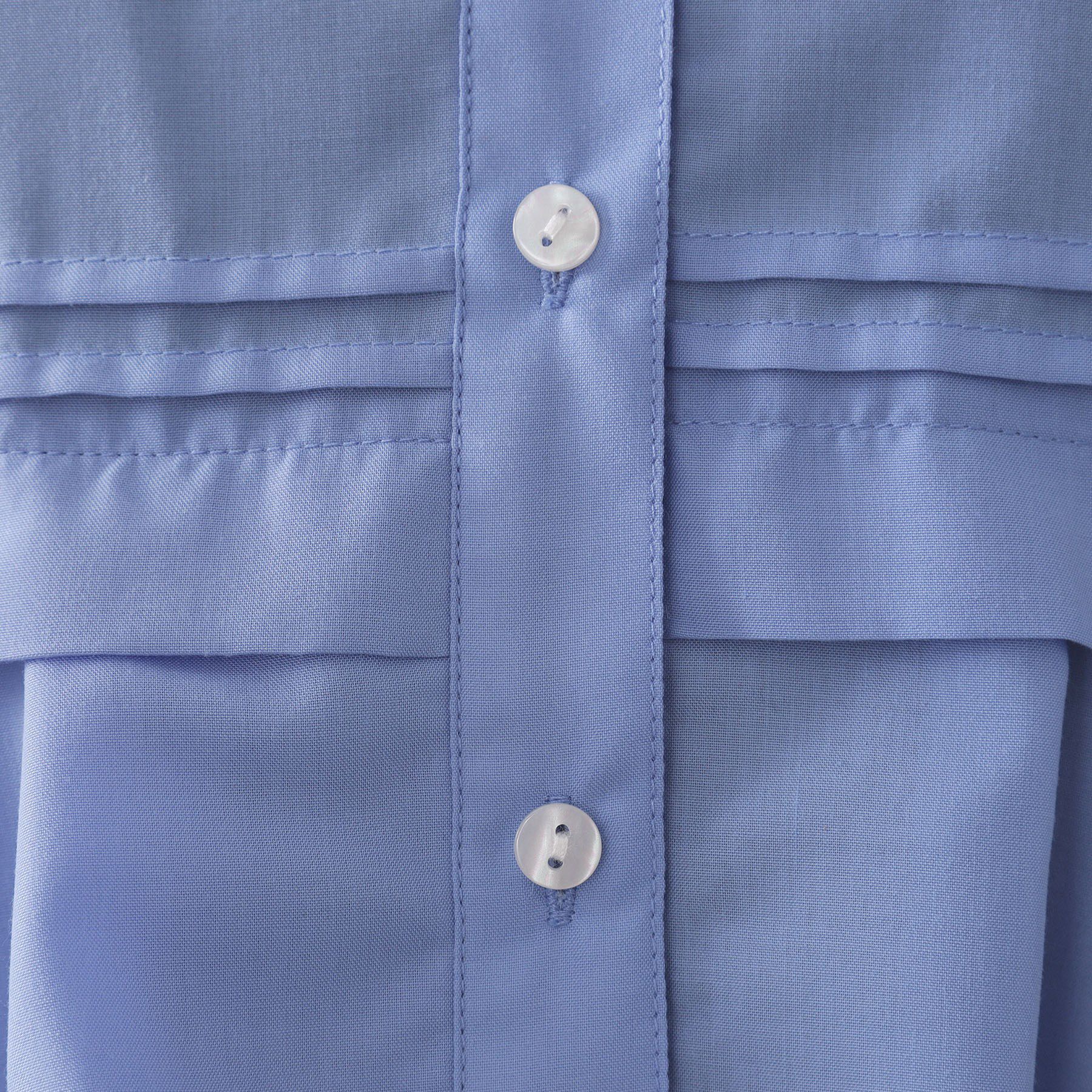 OPAQUE.CLIP「ピンタックフリルショートシャツ【洗濯機OK】」|シャツ・ブラウス|