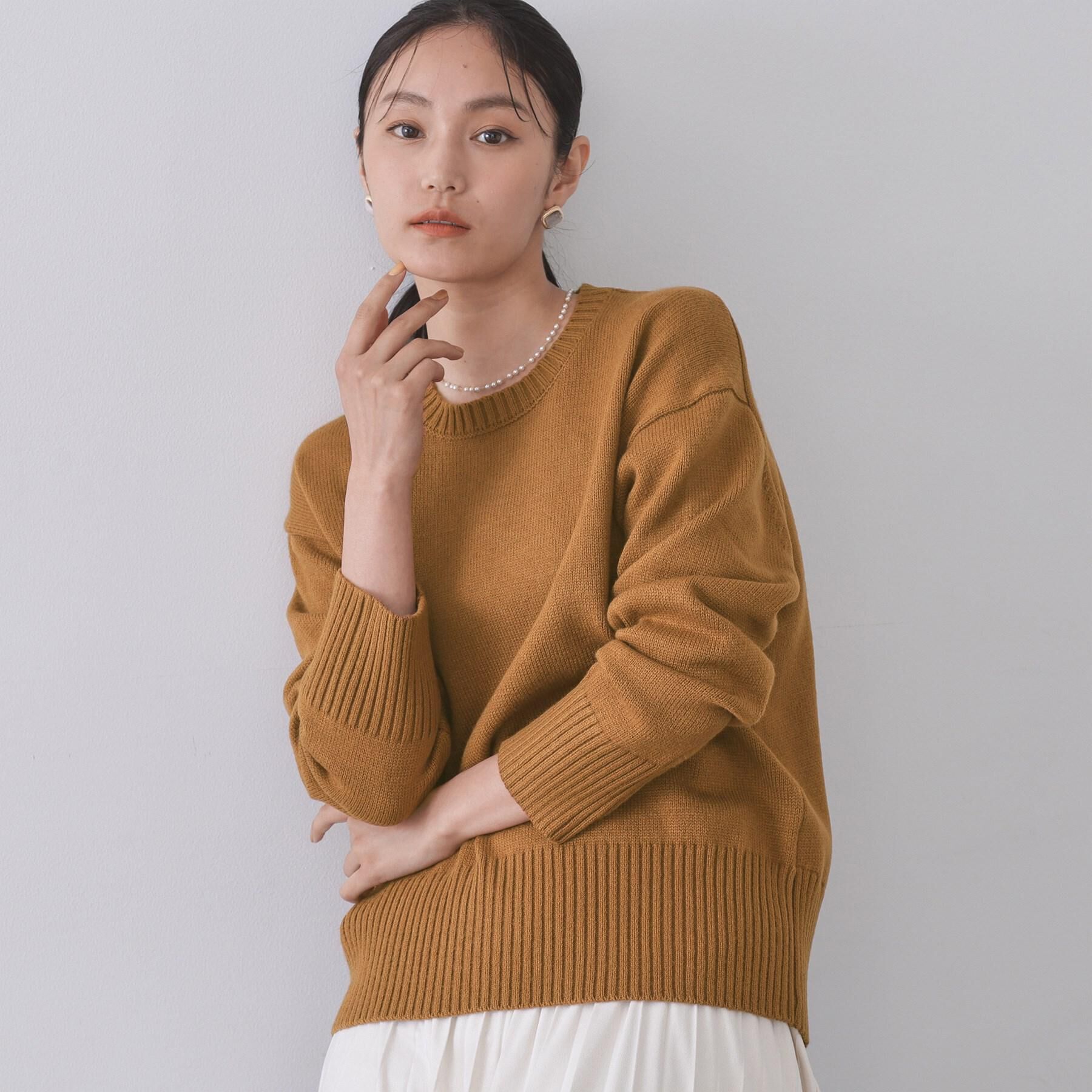 OPAQUE.CLIP「バックボタンリラクシーニット【洗濯機OK】」|ニット・セーター|