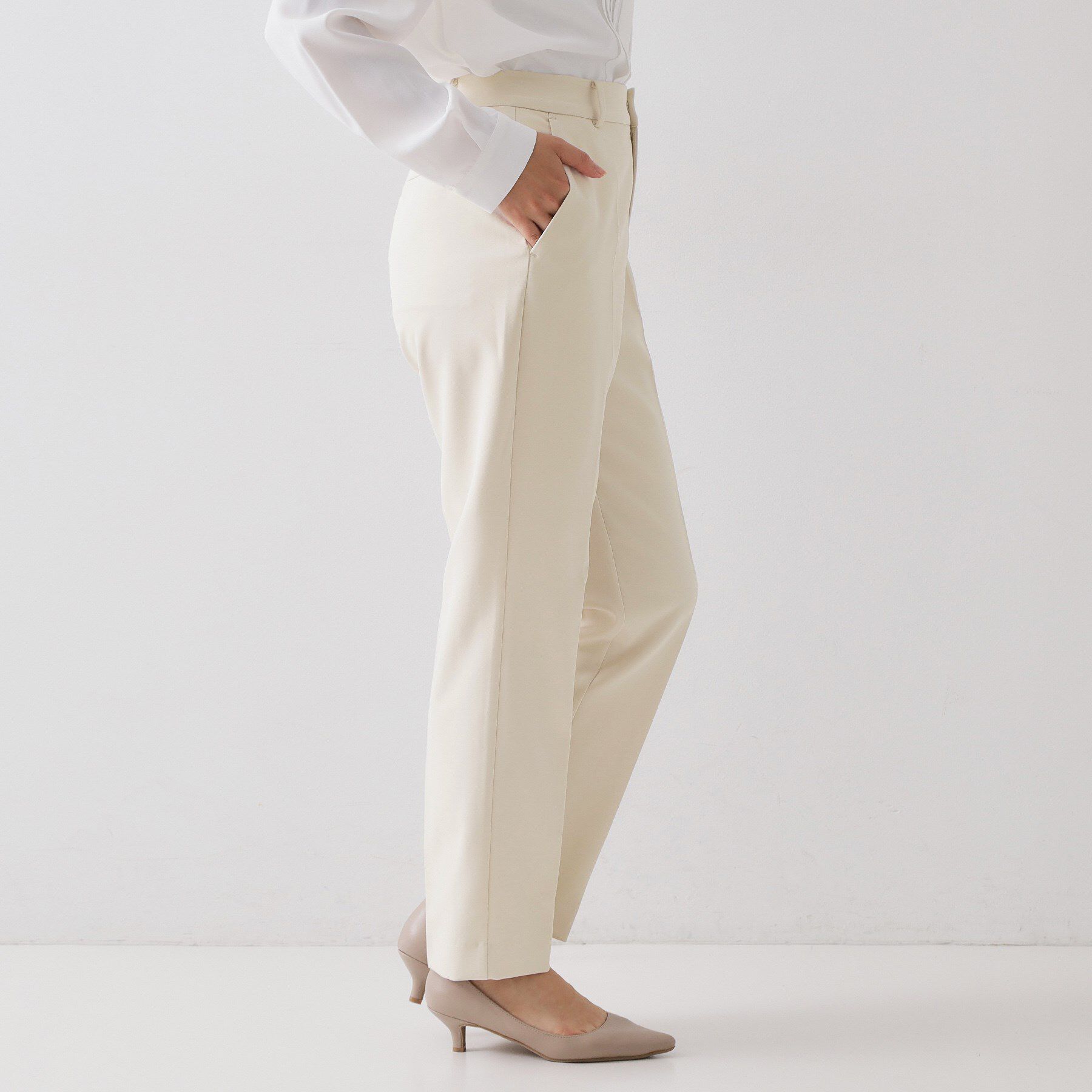 OPAQUE.CLIP「《通勤セットアップ対応》 テーパードパンツダブルクロス【洗濯機OK】」|その他|