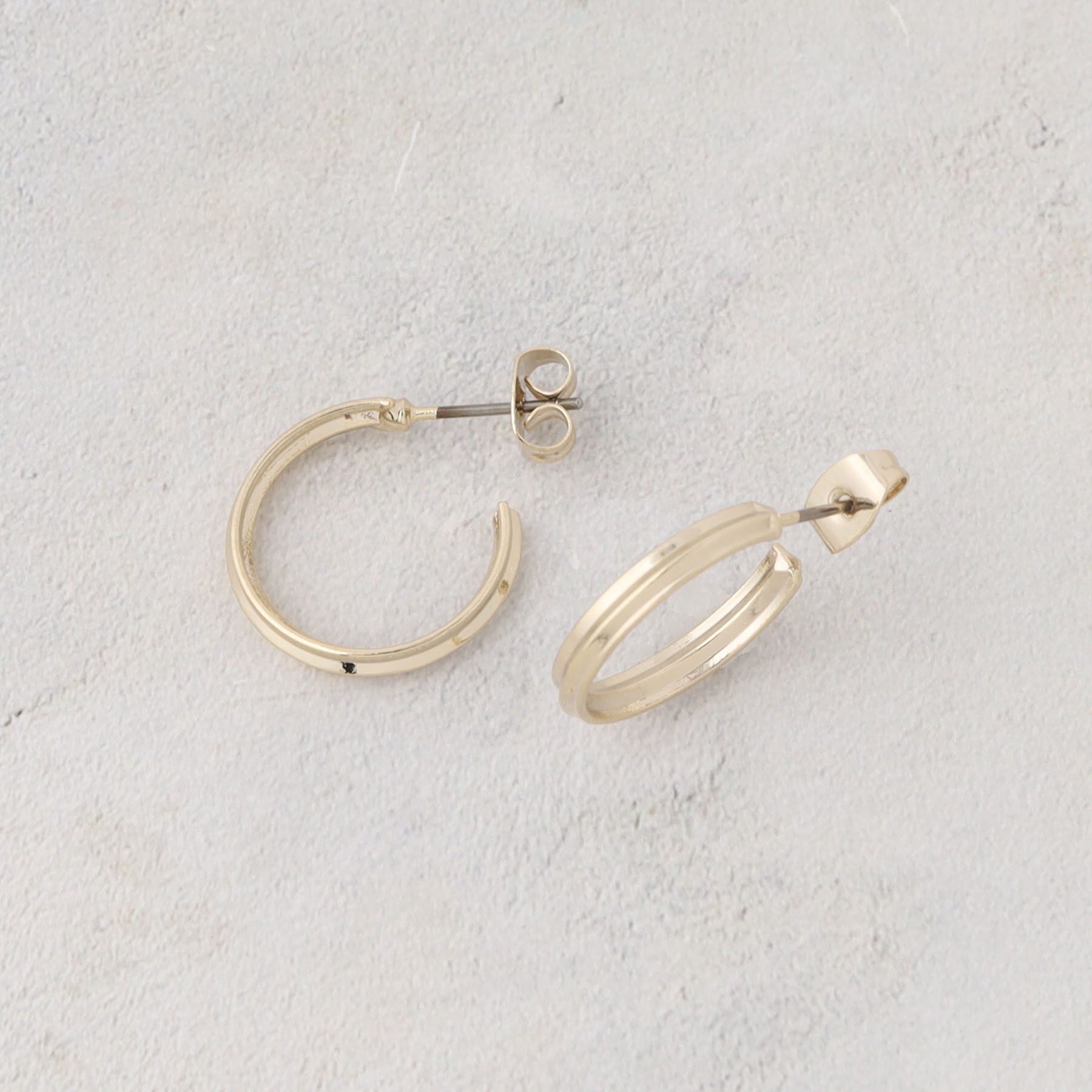 OPAQUE.CLIP「シンプルデザイン フープピアス」|ピアス|ゴールド(007)