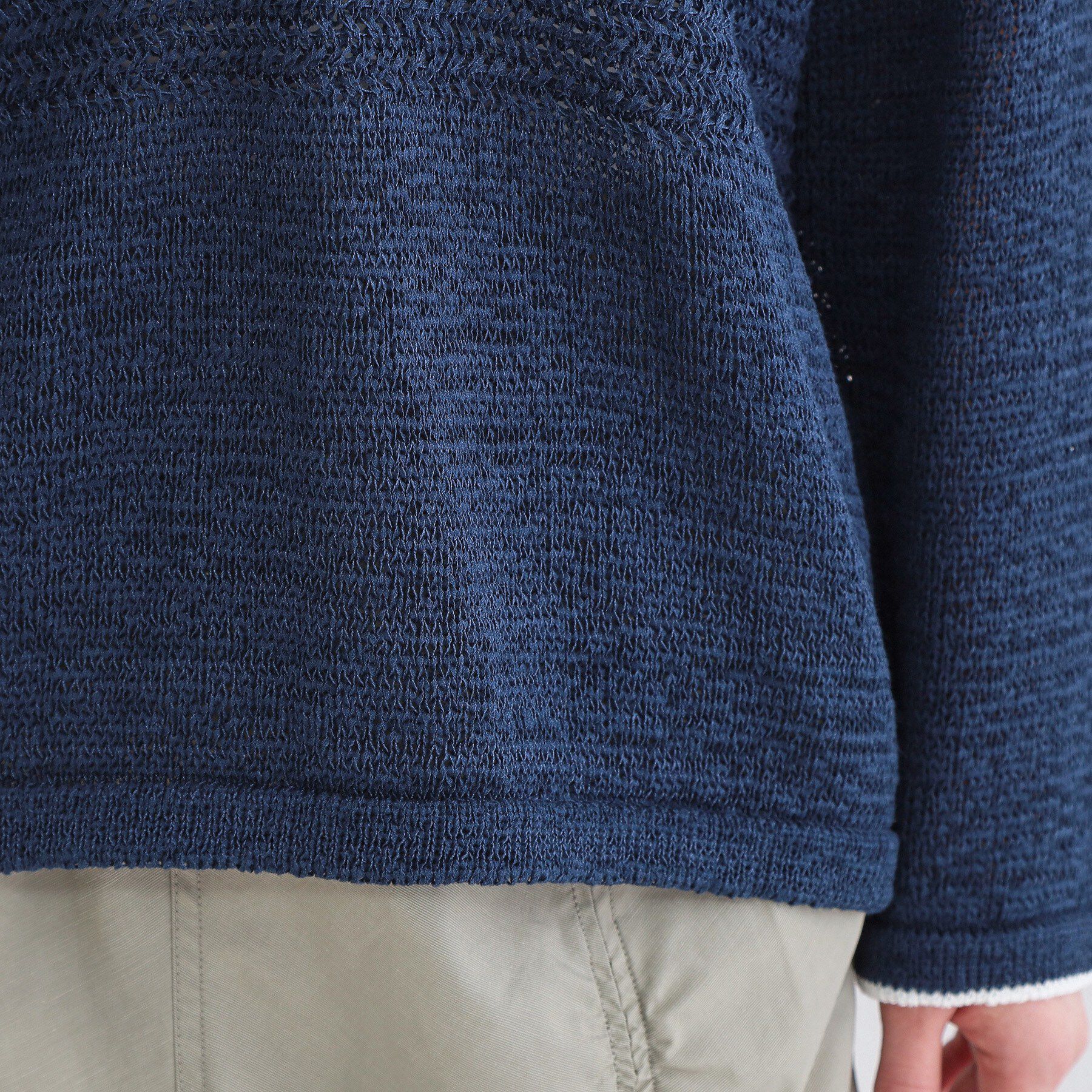 OPAQUE.CLIP「テープヤーンキーネックニット【洗濯機OK】」|ニット・セーター|