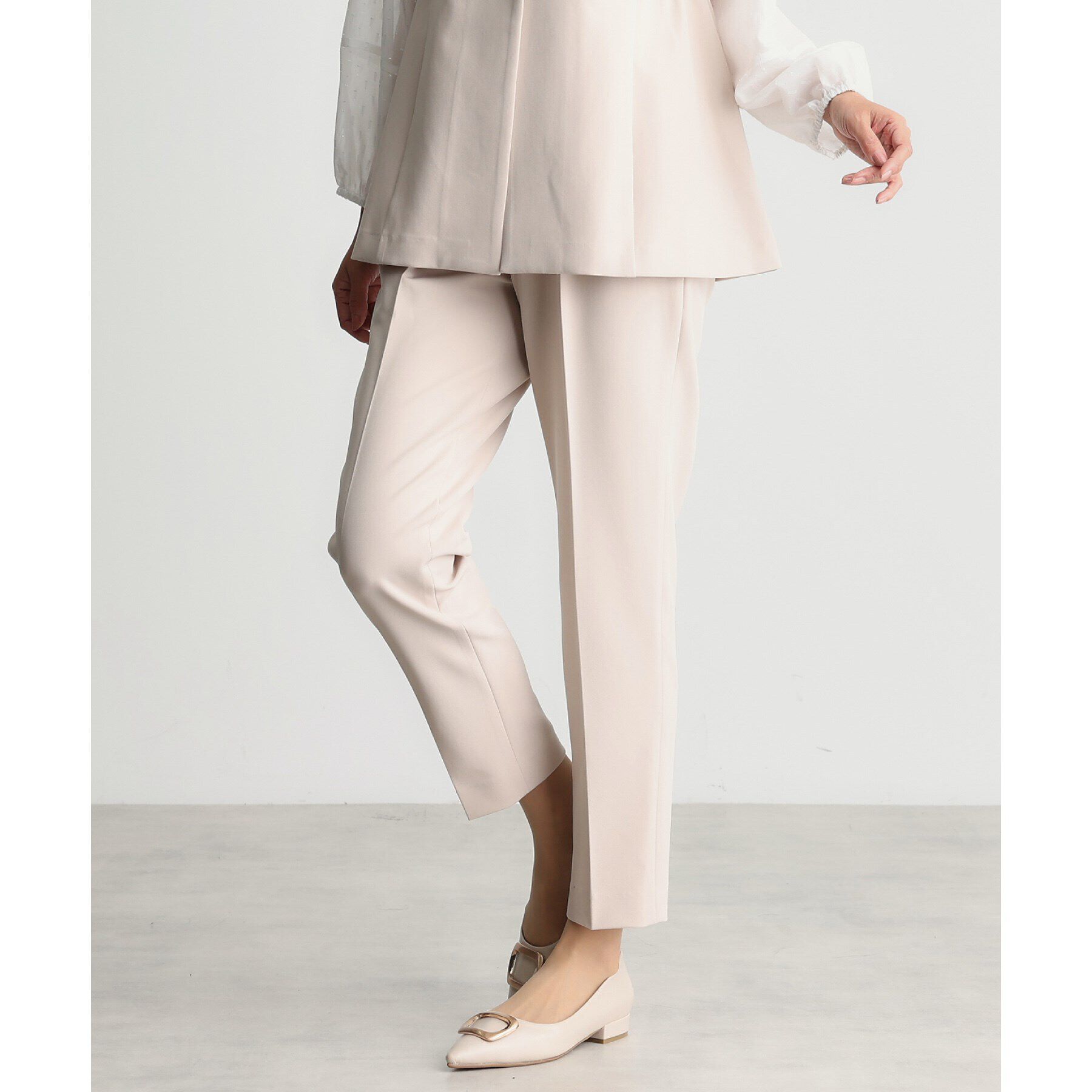 THE SHOP TK「【汚れ防止/シワになりにくい/セレモニー/通勤】ダブルクロステーパードパンツ/洗える/サスティナブル」|その他|