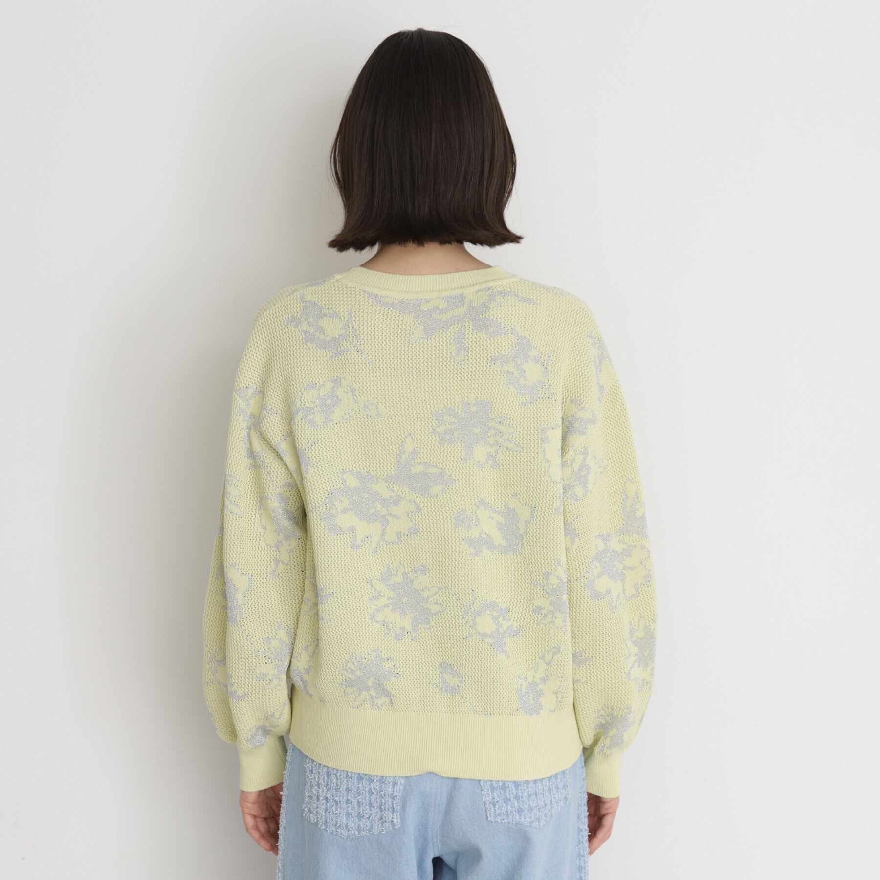 THE SHOP TK「花柄ジャカードニット【洗濯機OK】」|ニット・セーター|