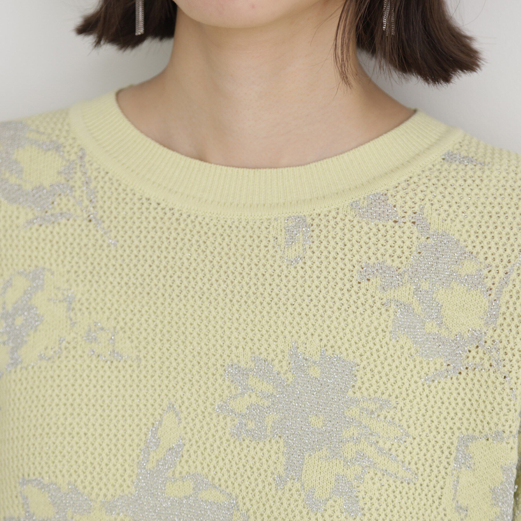 THE SHOP TK「花柄ジャカードニット【洗濯機OK】」|ニット・セーター|