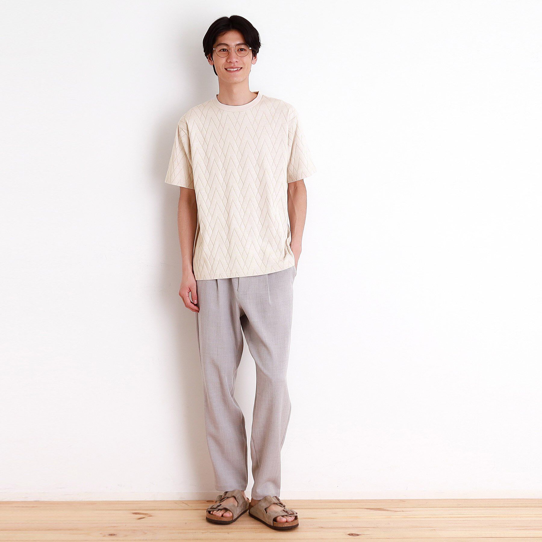 THE SHOP TK「ジオメトリックリンクス半袖Ｔシャツ」|Tシャツ・カットソー|