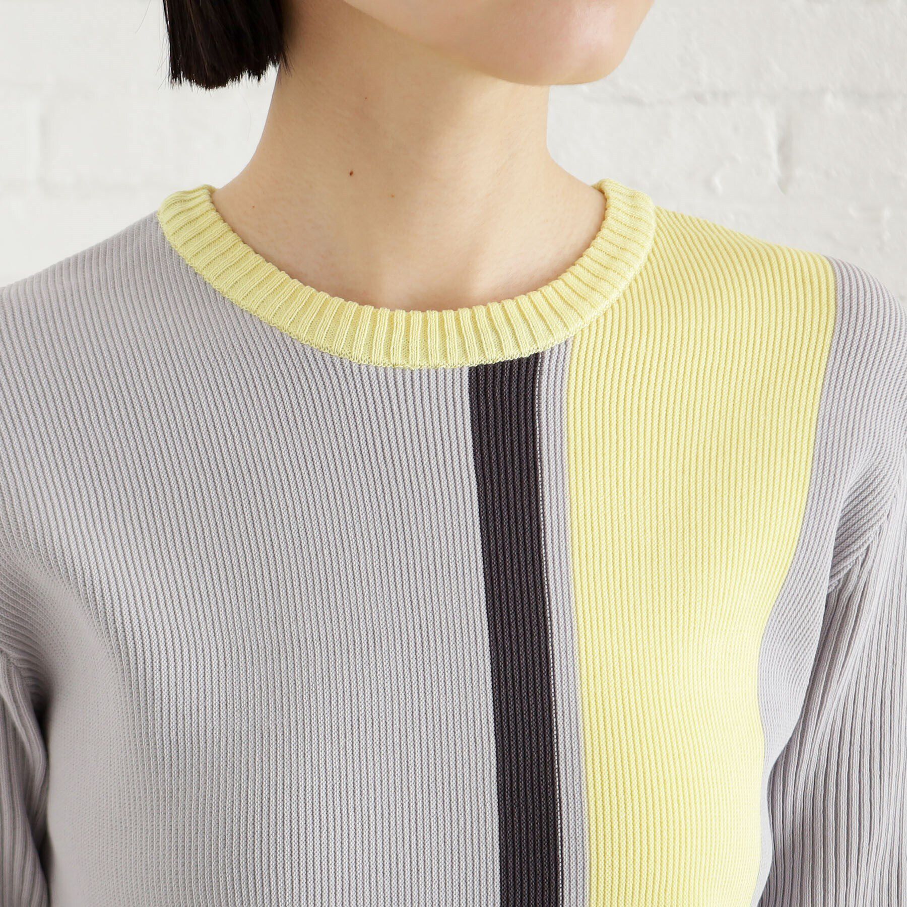 THE SHOP TK「配色リブニット【洗える】」|ニット・セーター|