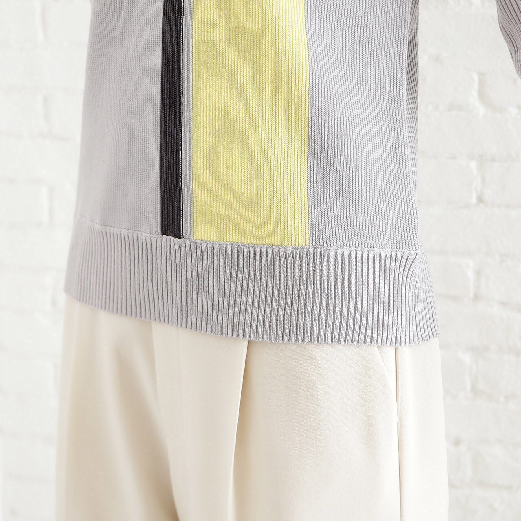 THE SHOP TK「配色リブニット【洗える】」|ニット・セーター|