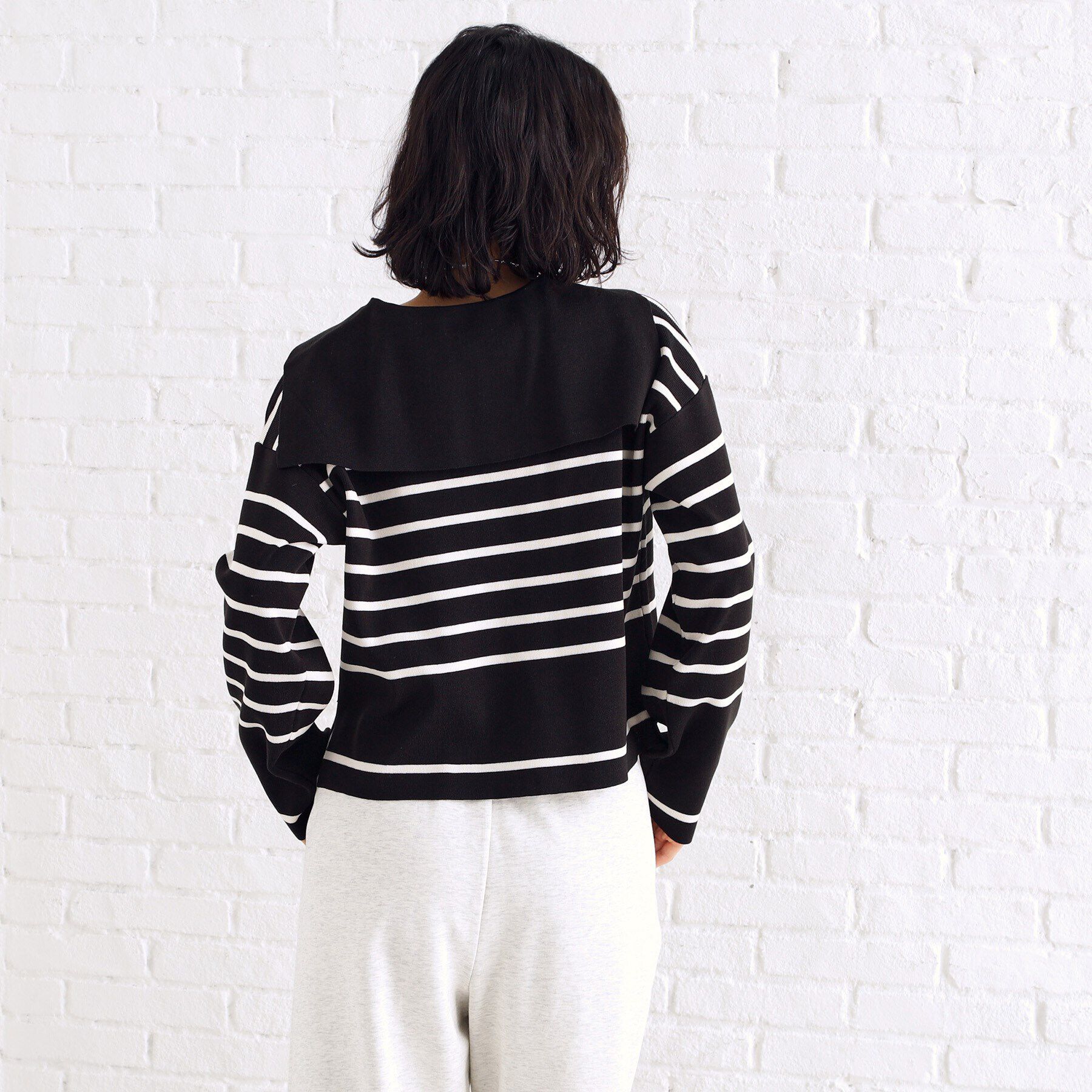 THE SHOP TK「セーラーカラートップス【洗える】」|ニット・セーター|