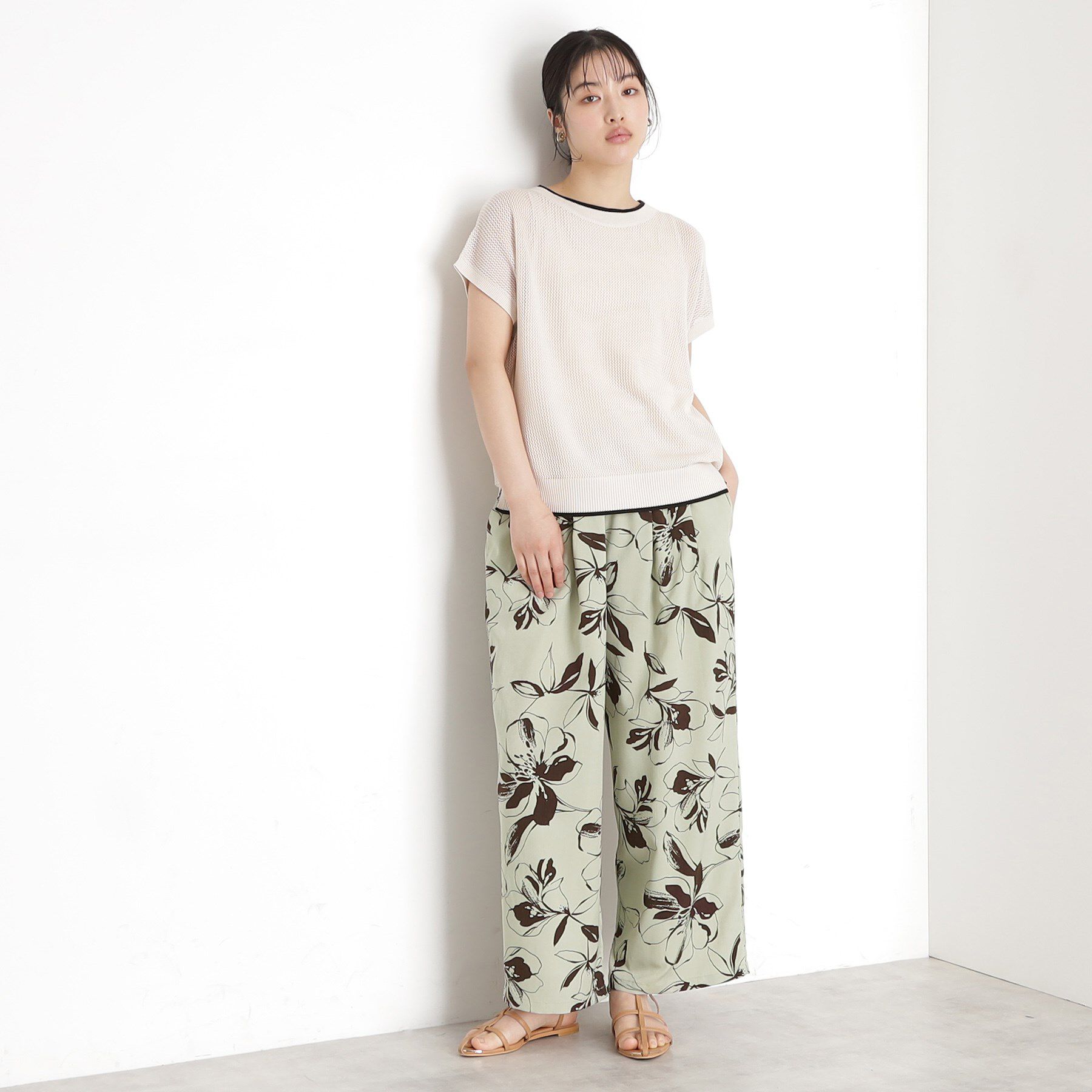 THE SHOP TK「フラワープリントイージーパンツ【洗える】」|その他|
