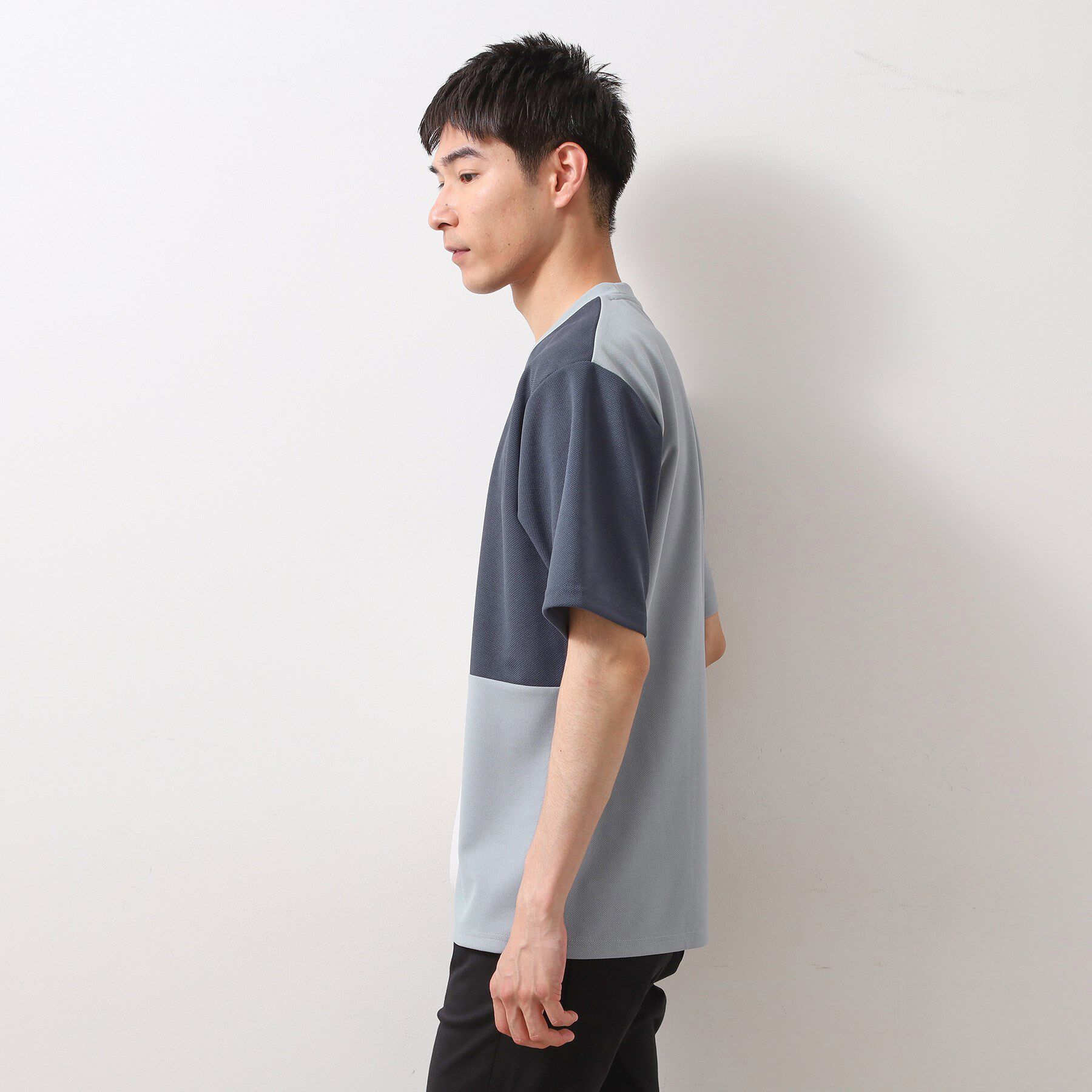 THE SHOP TK「ツイルブロッキング半袖Tシャツ」|Tシャツ・カットソー|