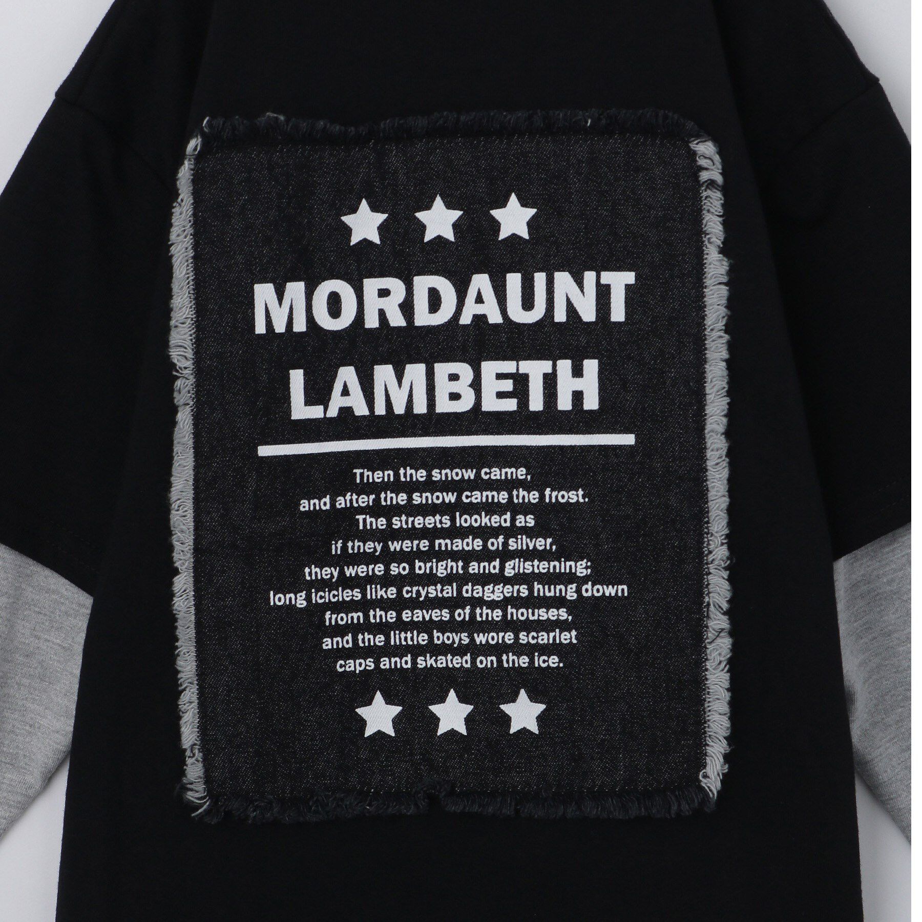 THE SHOP TK「【110－160】レイヤード風デニムアップリケロンTee」|Tシャツ・カットソー|