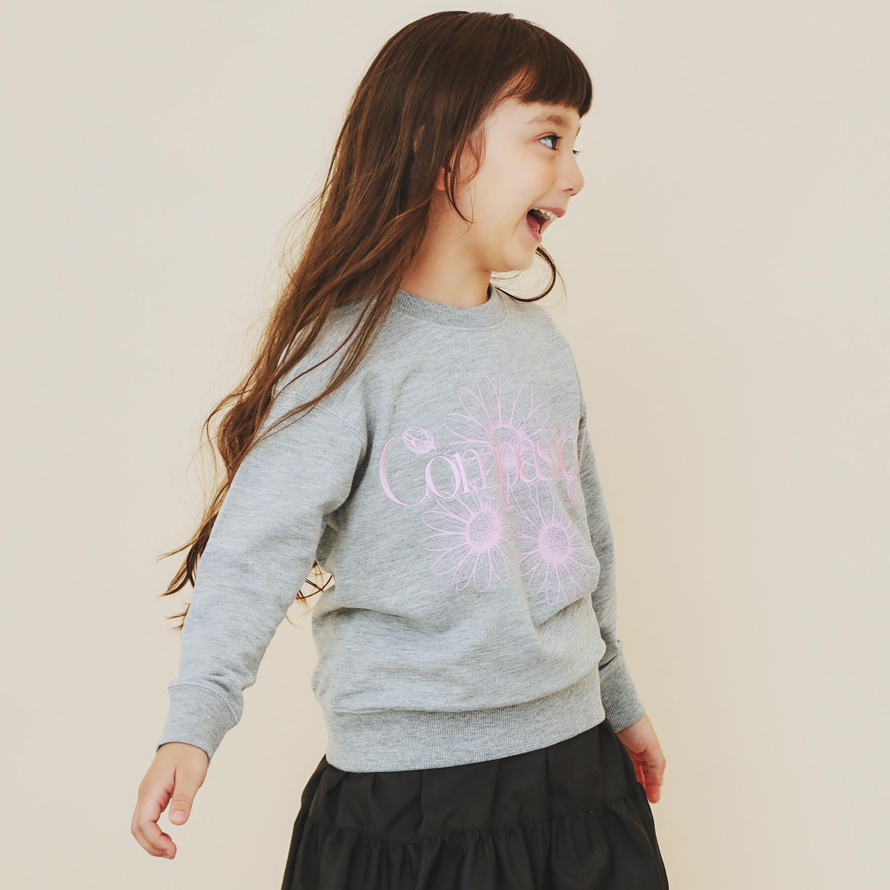 THE SHOP TK「【110－160/3柄&times;2色】ミニ裏毛ロゴプルオーバー」|その他|グレー(112)