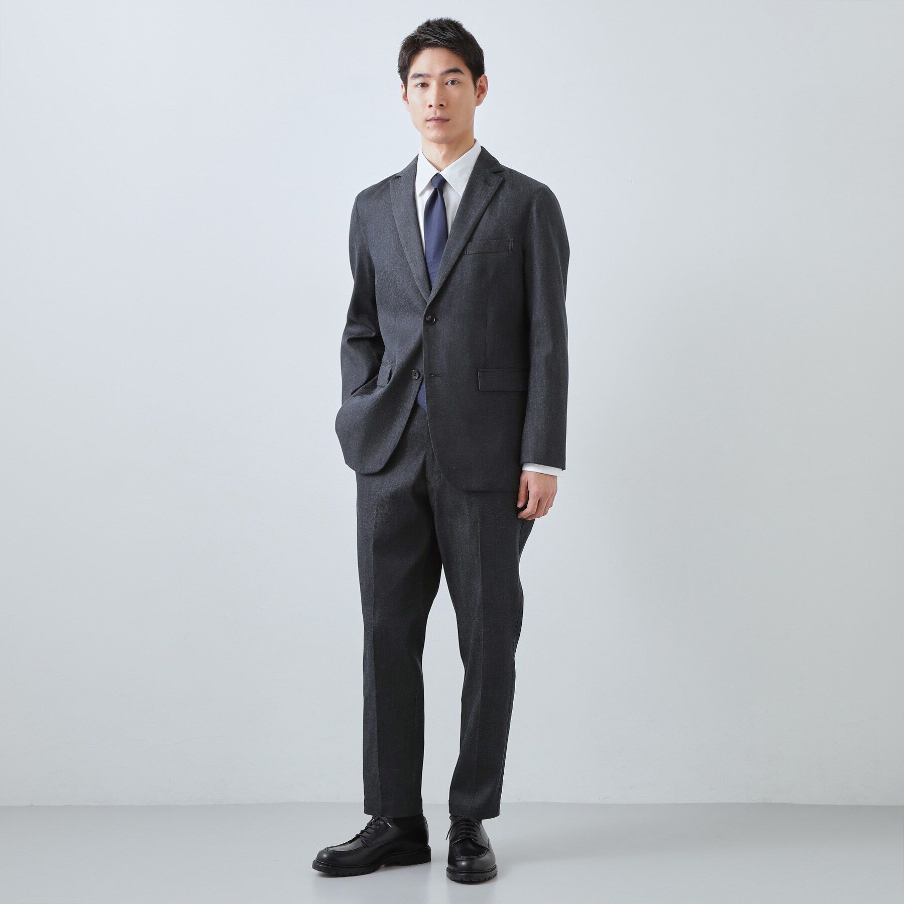 THE SHOP TK「ライトエバーデニム スラックス 洗濯機OK/ストレッチ/セットアップ可」|デニム|