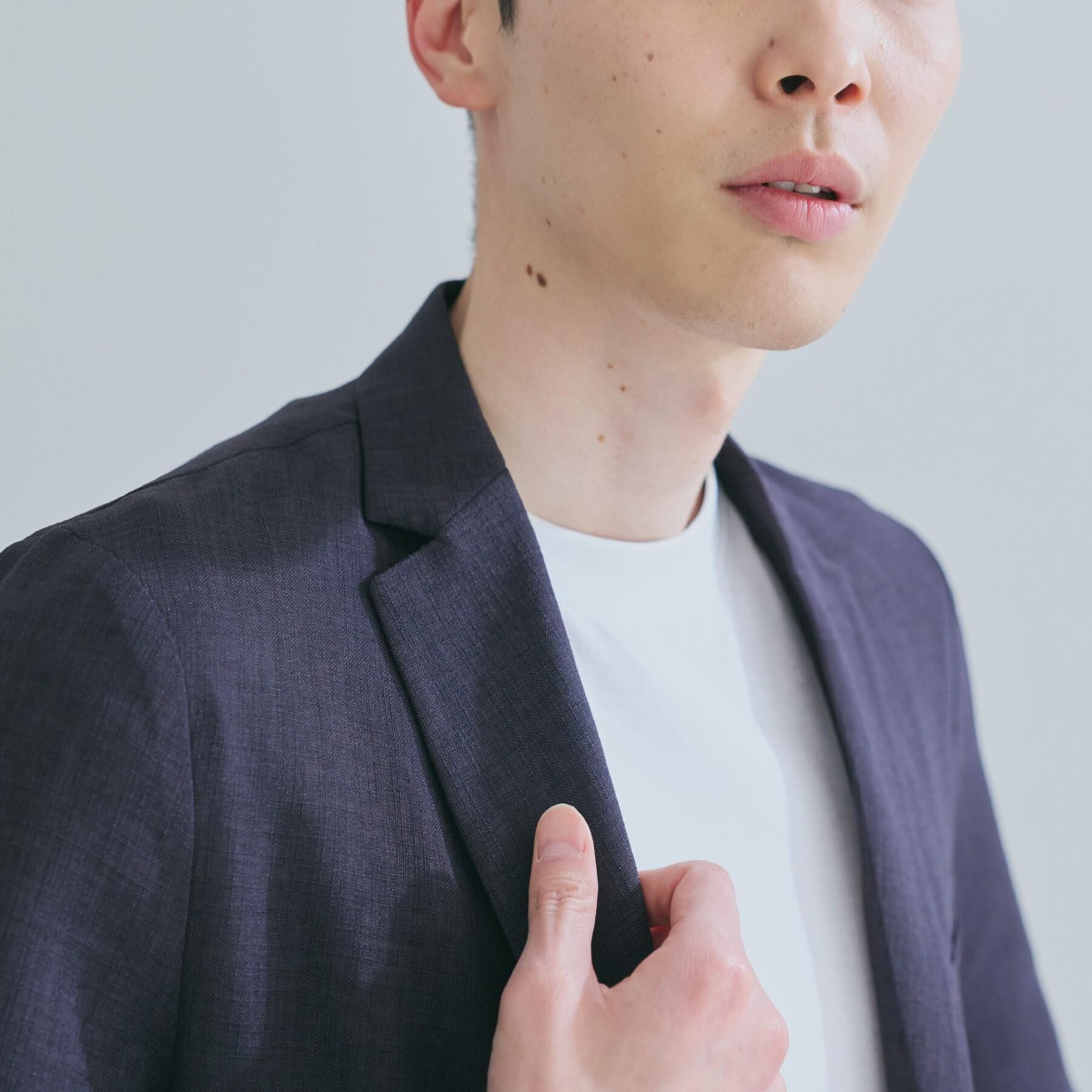 THE SHOP TK「【LINO FINE】リネンライク テーラードジャケット 吸水速乾/イージーケア/UVカット/洗濯機」|テーラードジャケット|