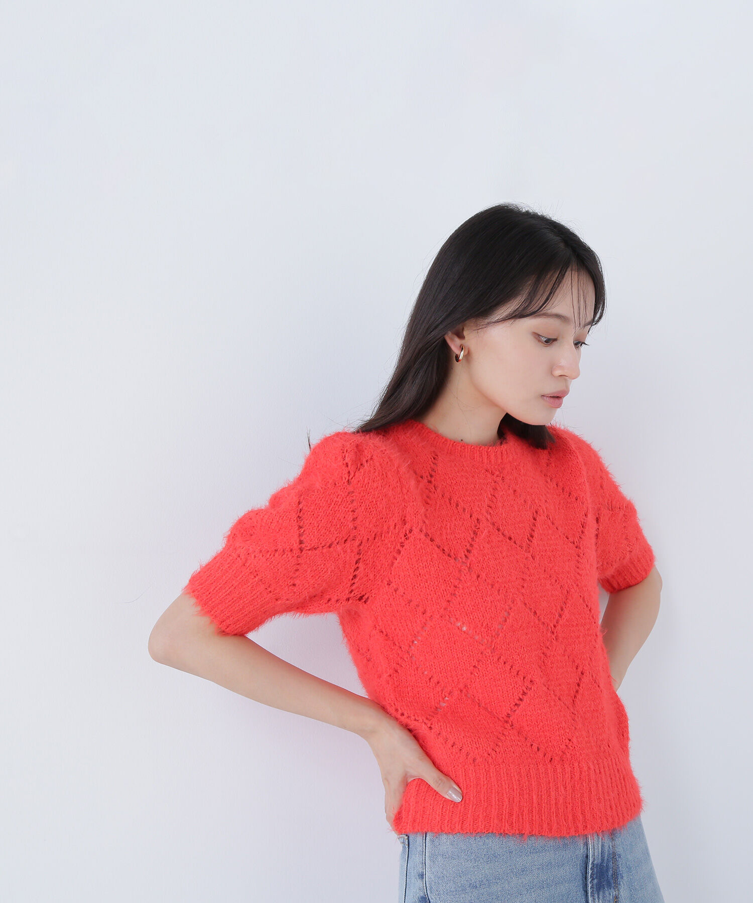  「シャギーアイレットニット」|ニット・セーター|