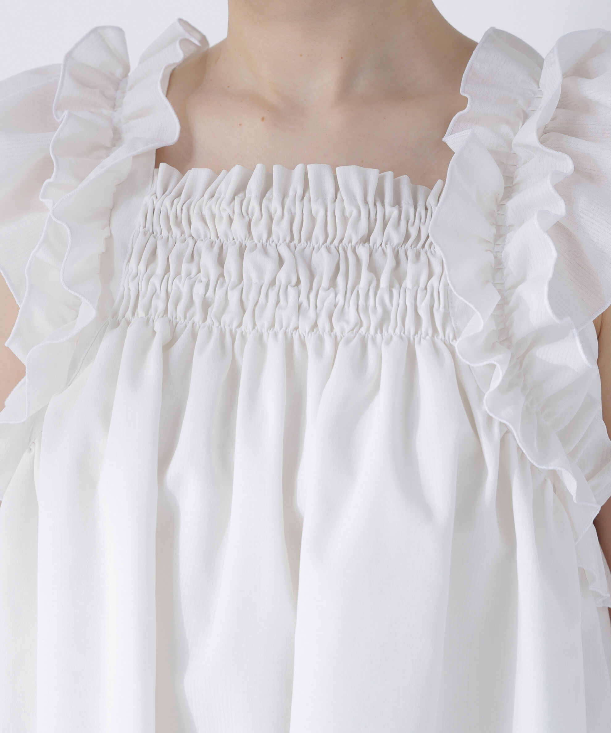  「フリルスリーブチュニック」|シャツ・ブラウス|